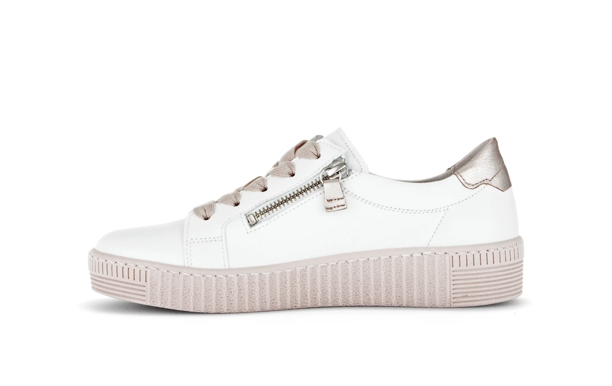 Baskets blanches en cuir lisse - Image 2
