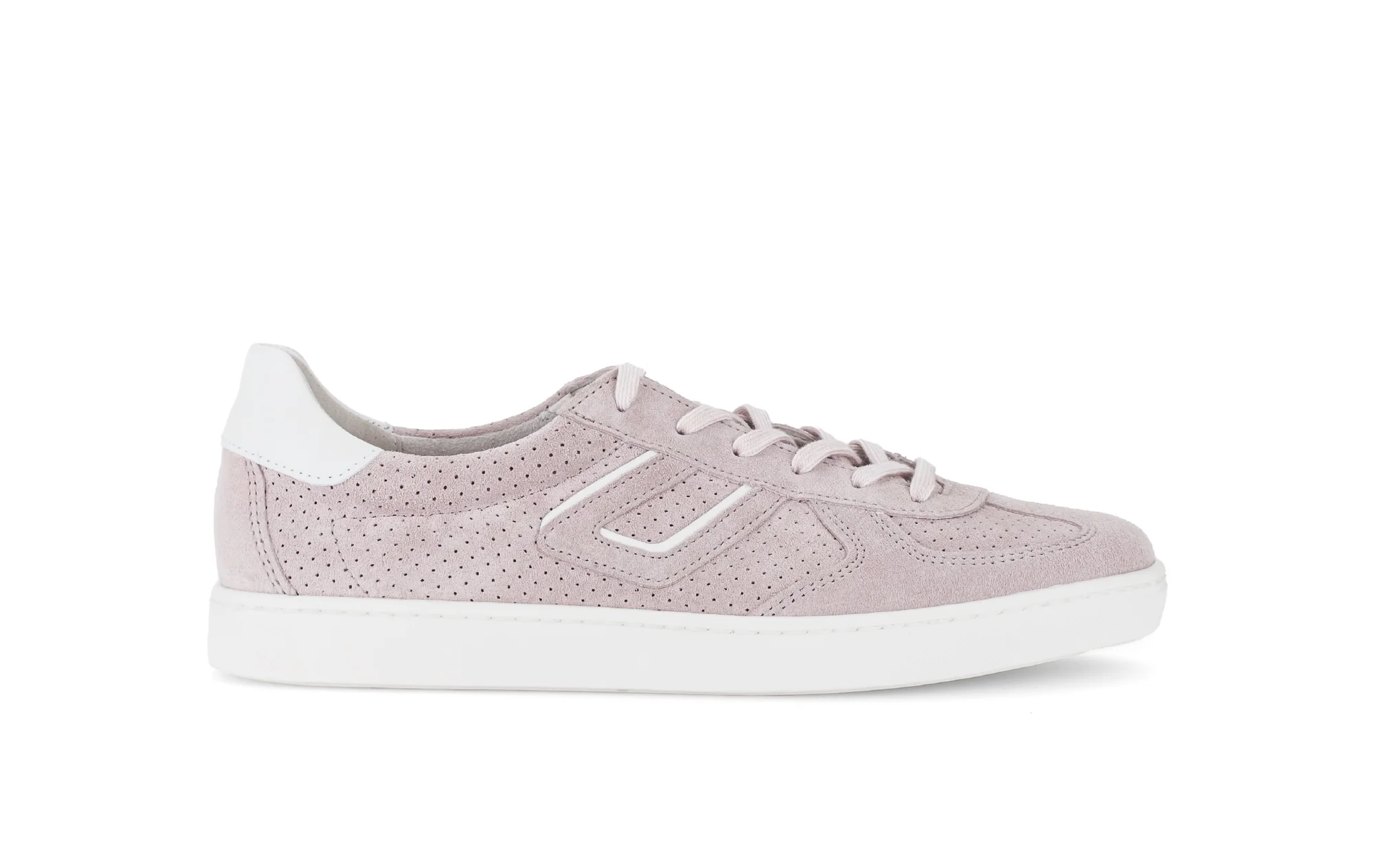Baskets blanches/violettes en velours