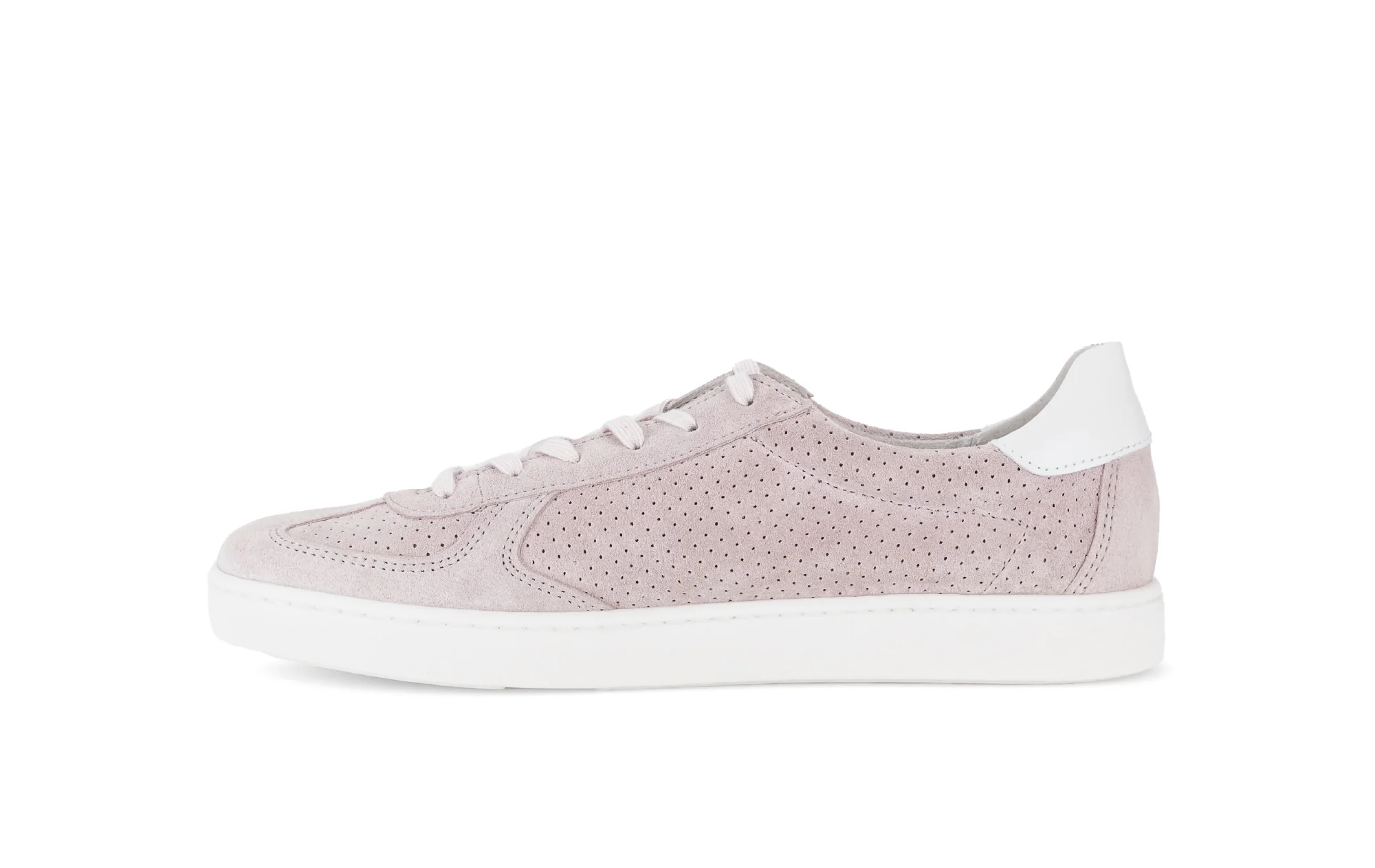 Baskets blanches/violettes en velours - Image 2