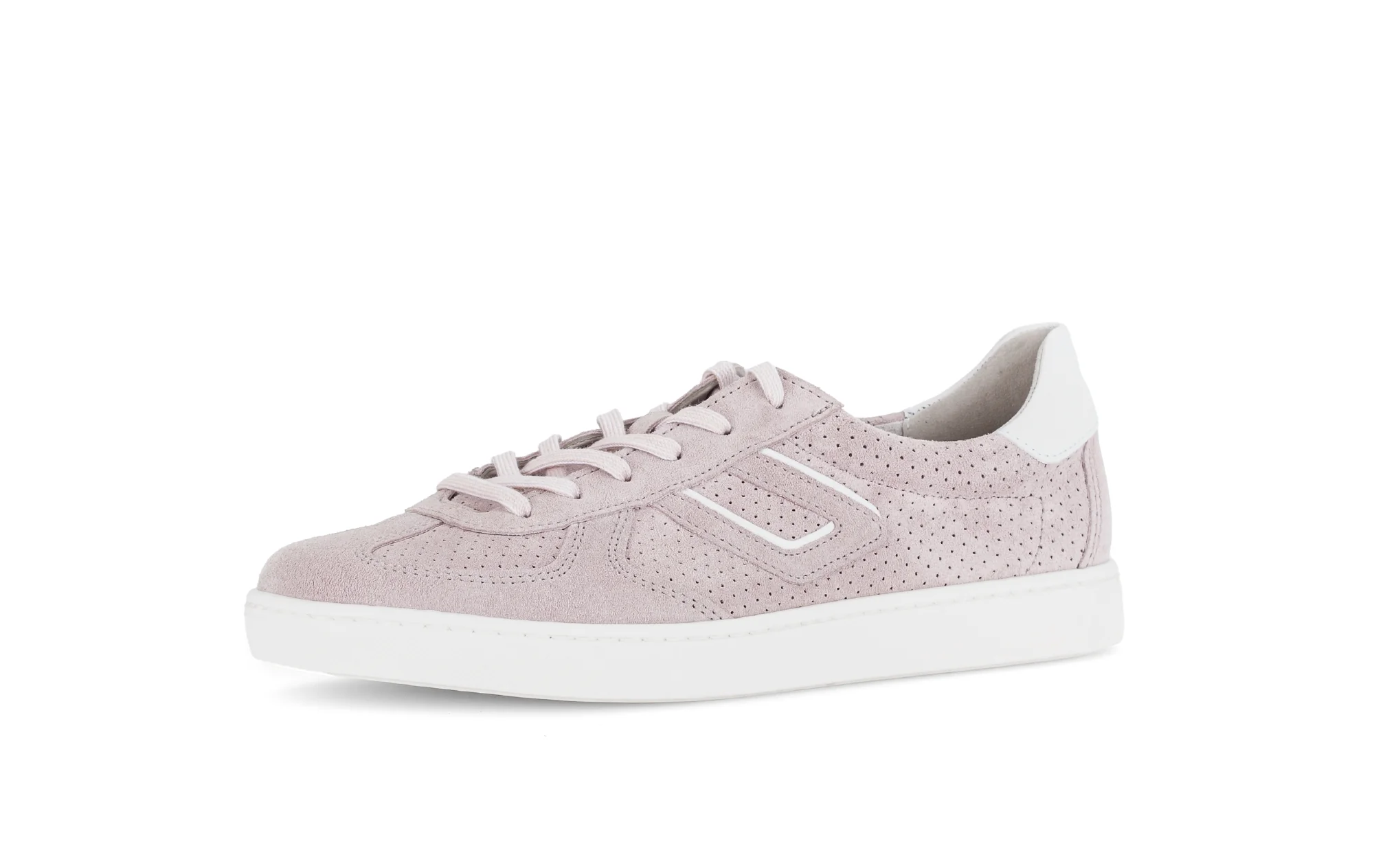 Baskets blanches/violettes en velours - Image 6