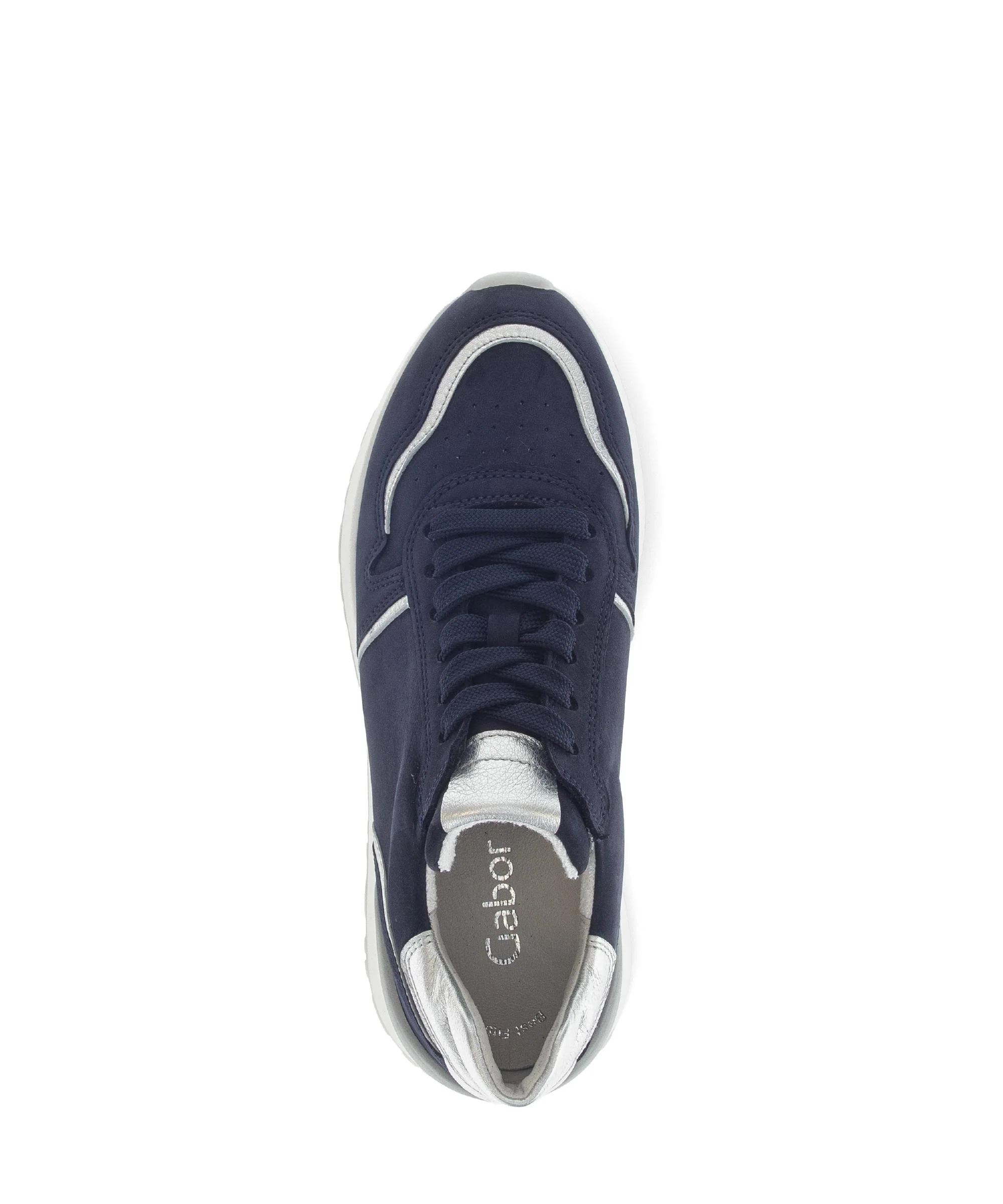 Baskets bleu marine en cuir - Image 3
