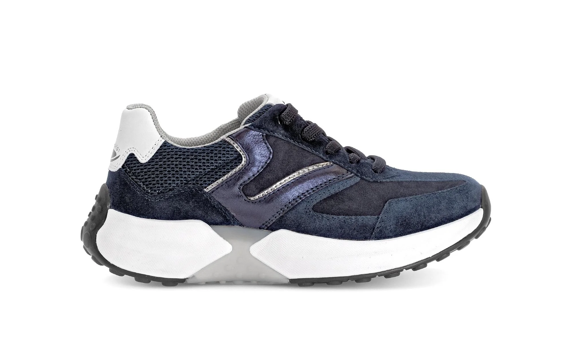 Baskets bleues en cuir