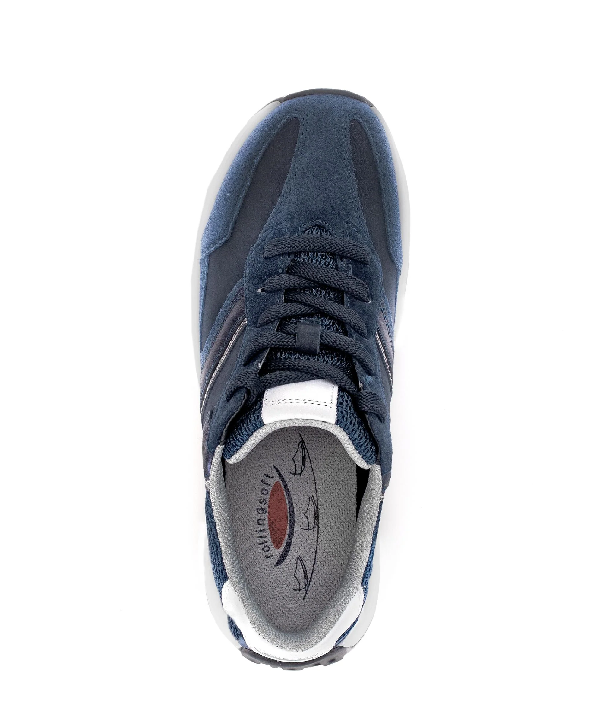 Baskets bleues en cuir - Image 3