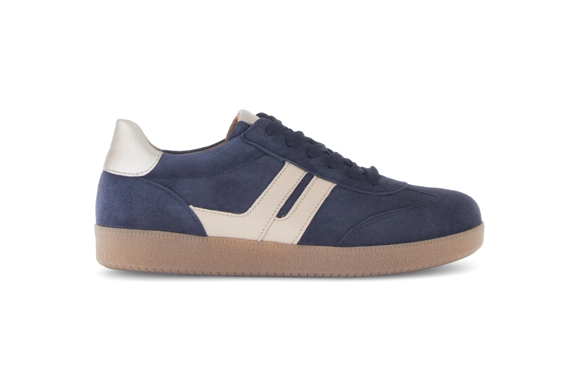 Baskets bleues en nubuck