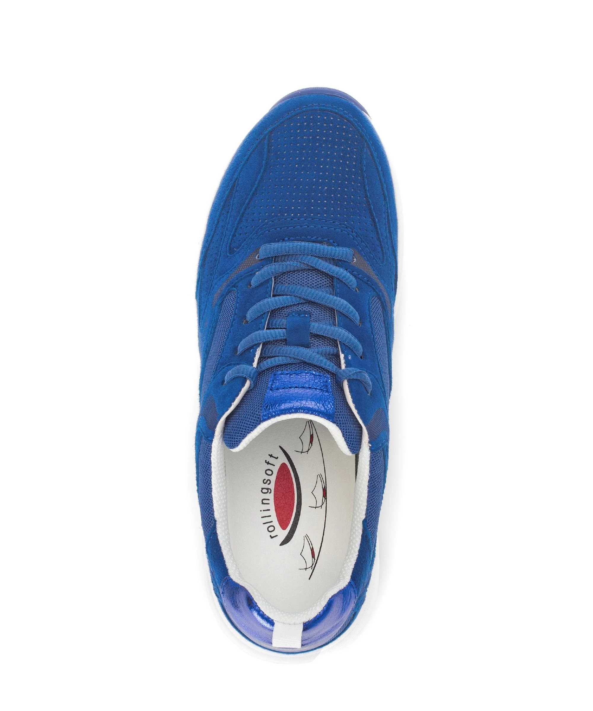 Baskets Rolling Soft bleues en nubuck et textile - Image 3