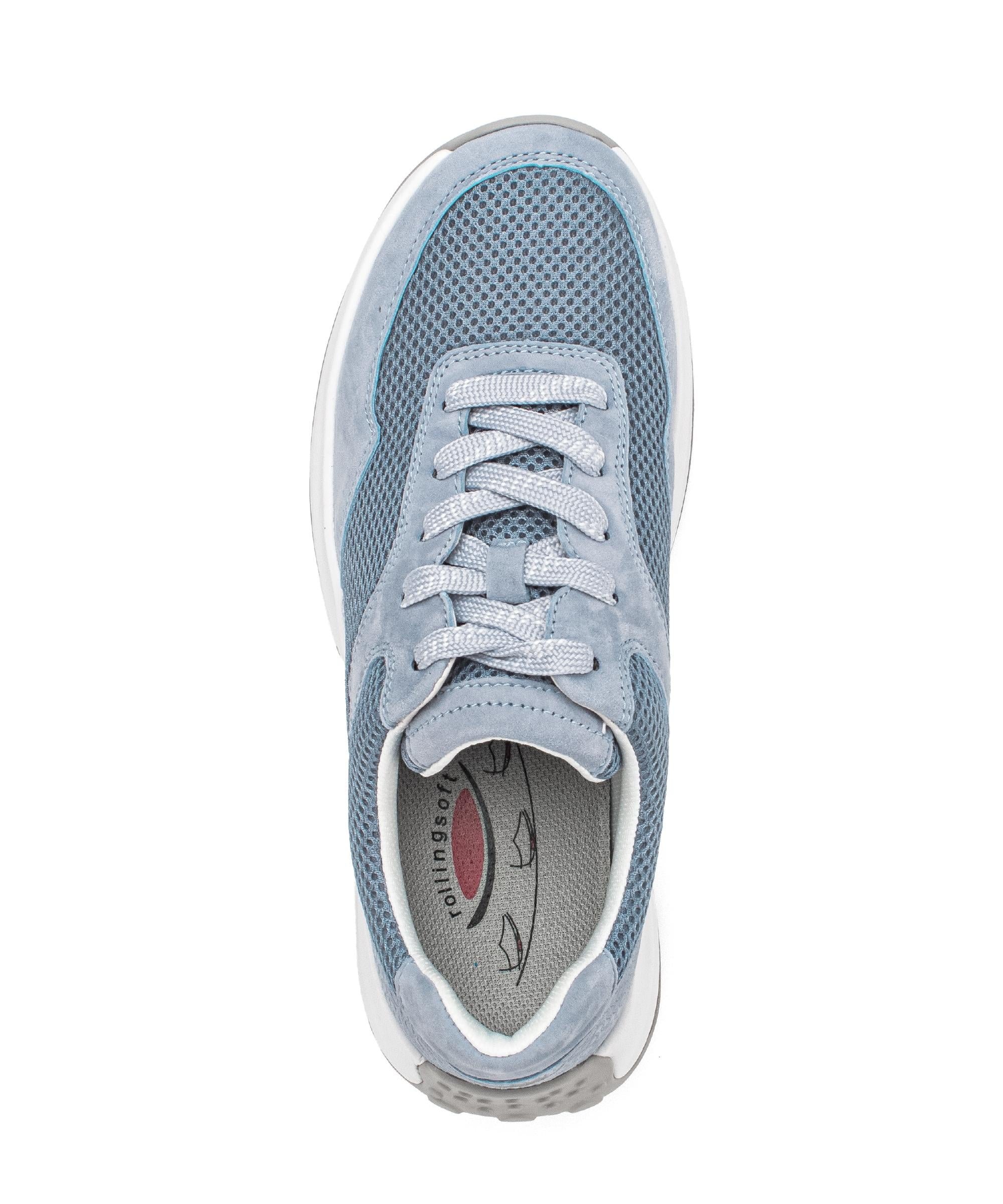 Baskets Rollingsoft bleues en Nubuck et textile - Image 3