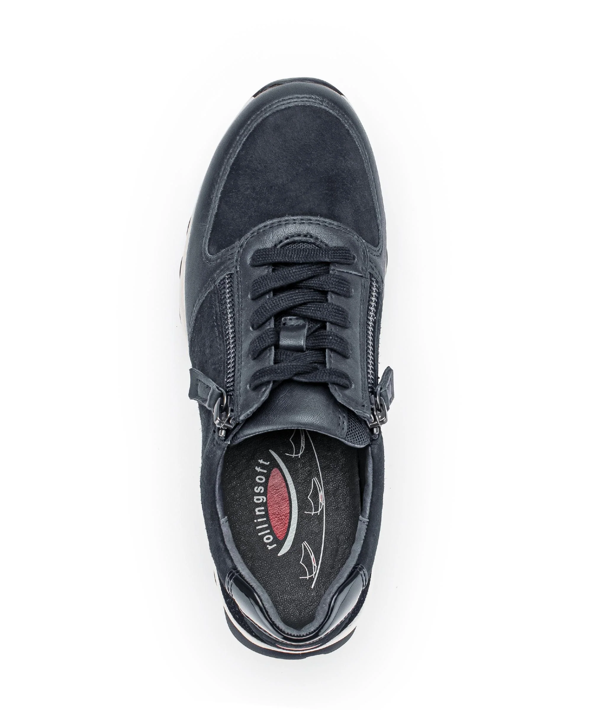 Baskets bleues en Cuir et Nubuck - Image 3