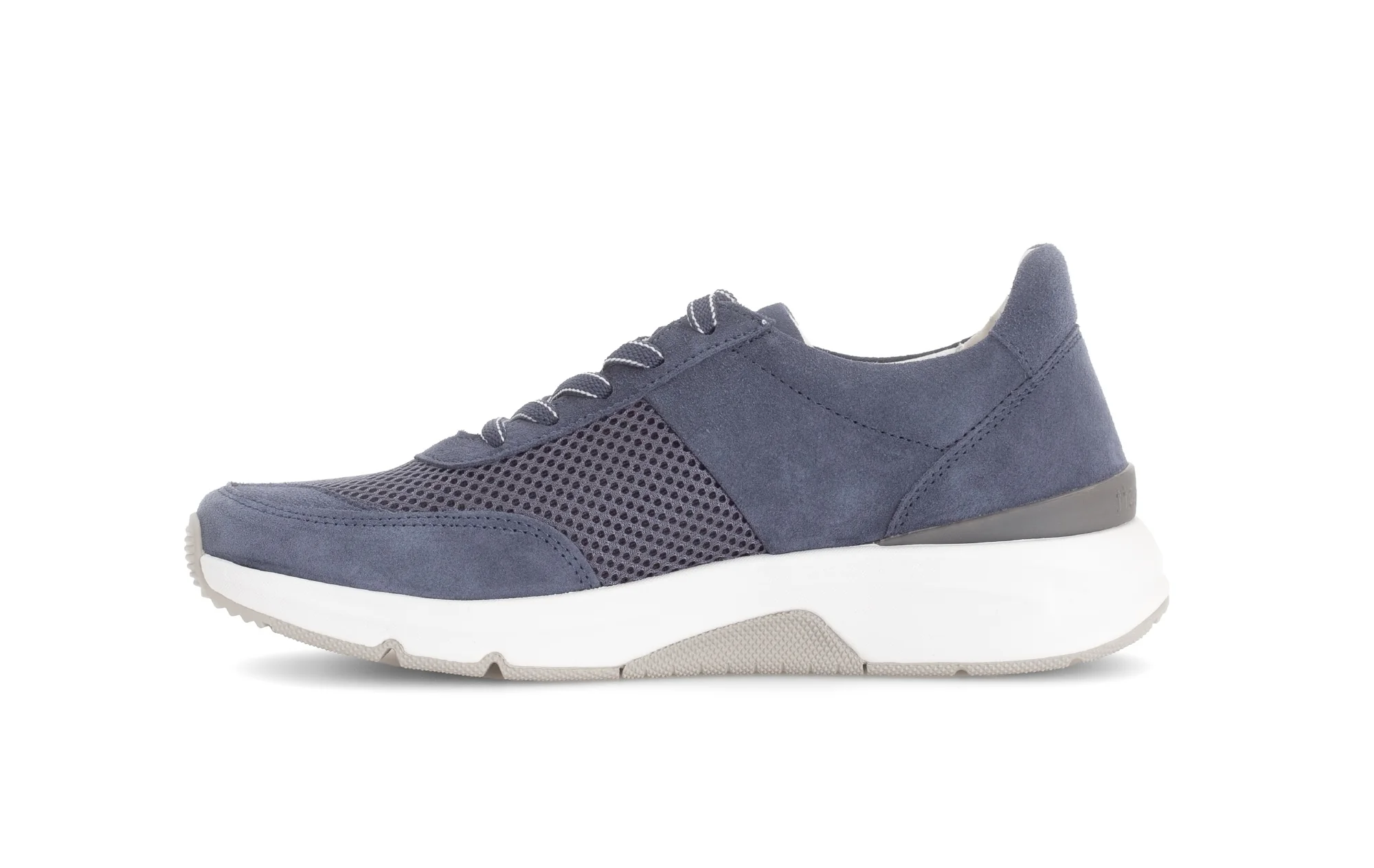 Baskets bleues en nubuck et textile - Image 2