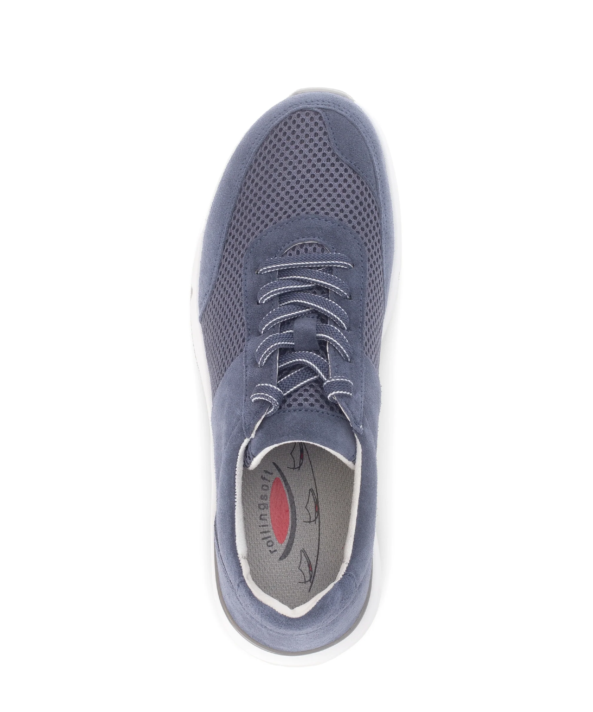Baskets bleues en nubuck et textile - Image 3