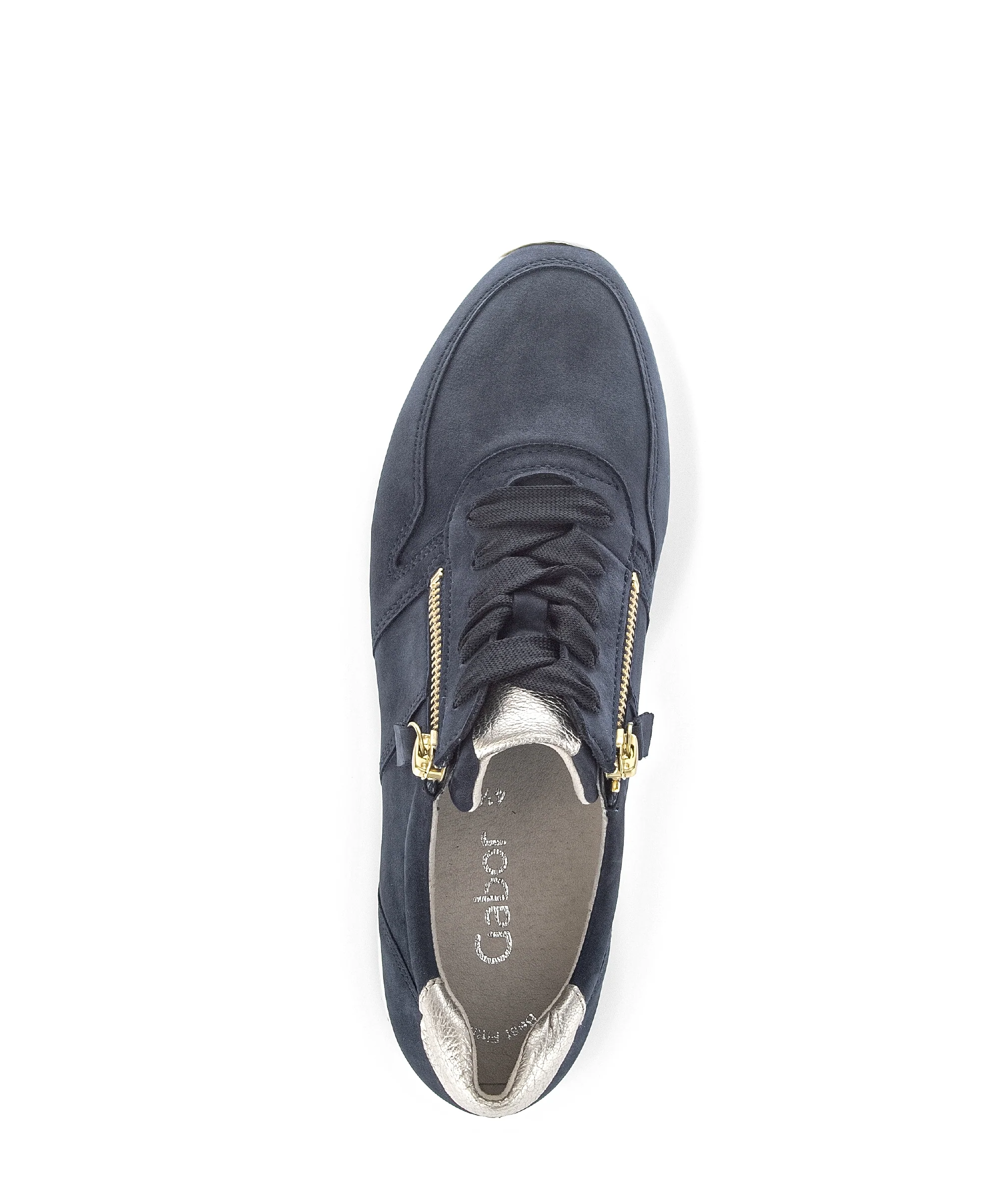 Baskets bleues en cuir nubuck - Image 3