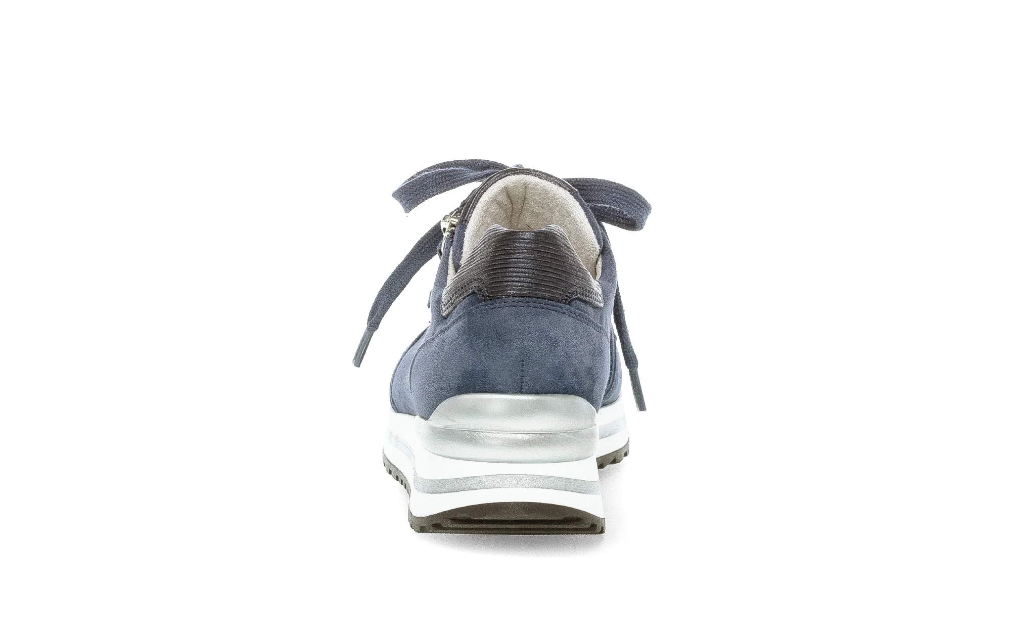 Baskets bleues en cuir velours - Image 4