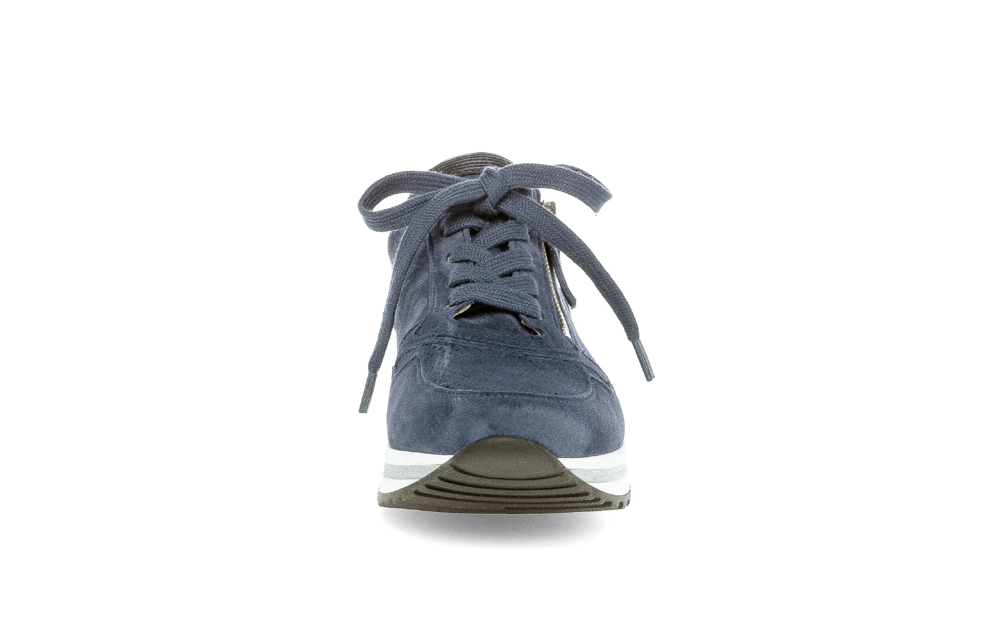 Baskets bleues en cuir velours - Image 5
