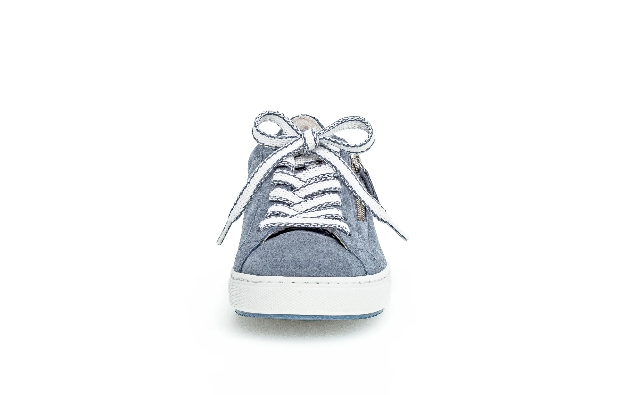 Baskets bleues en cuir velours - Image 4
