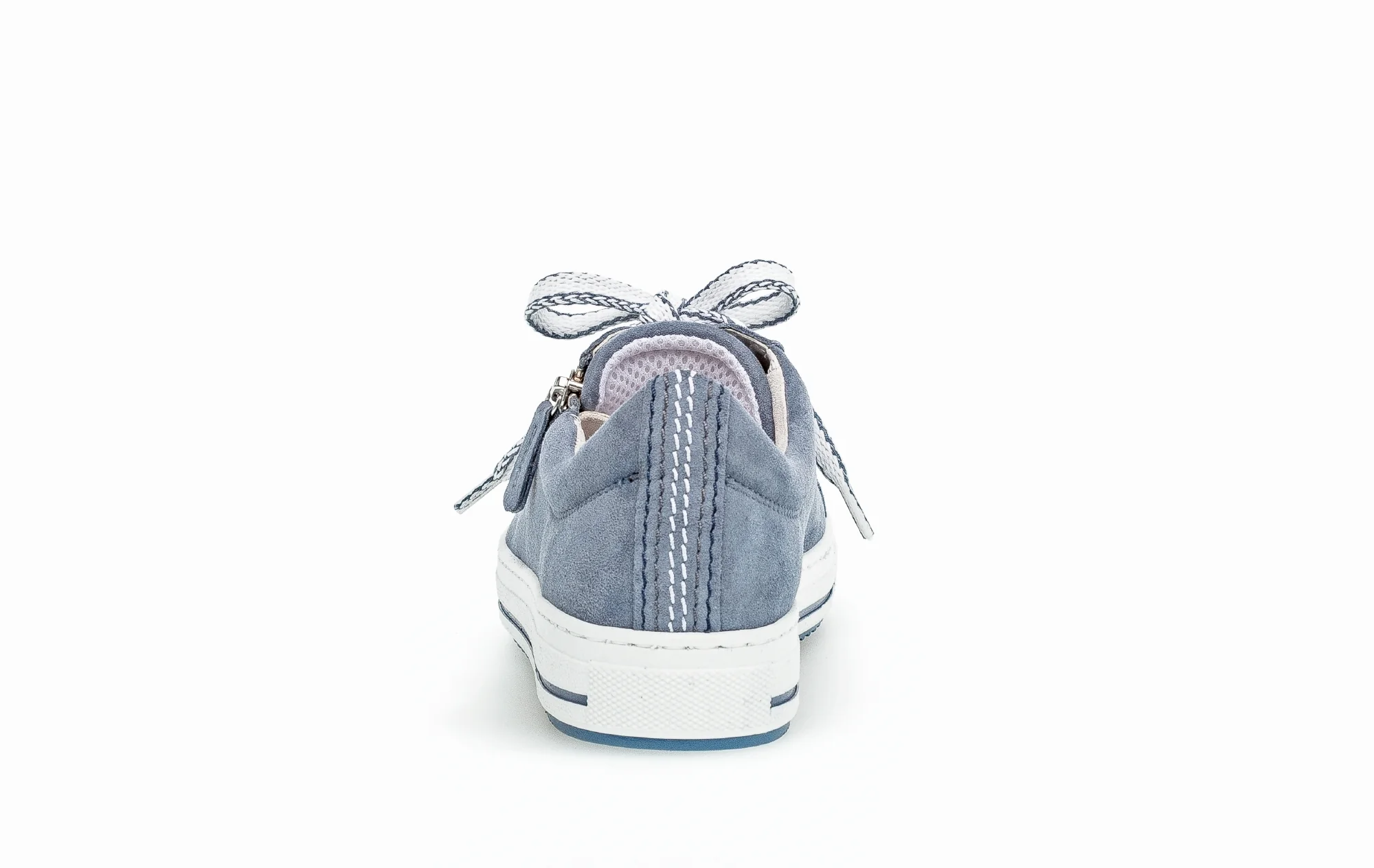 Baskets bleues en cuir velours - Image 5