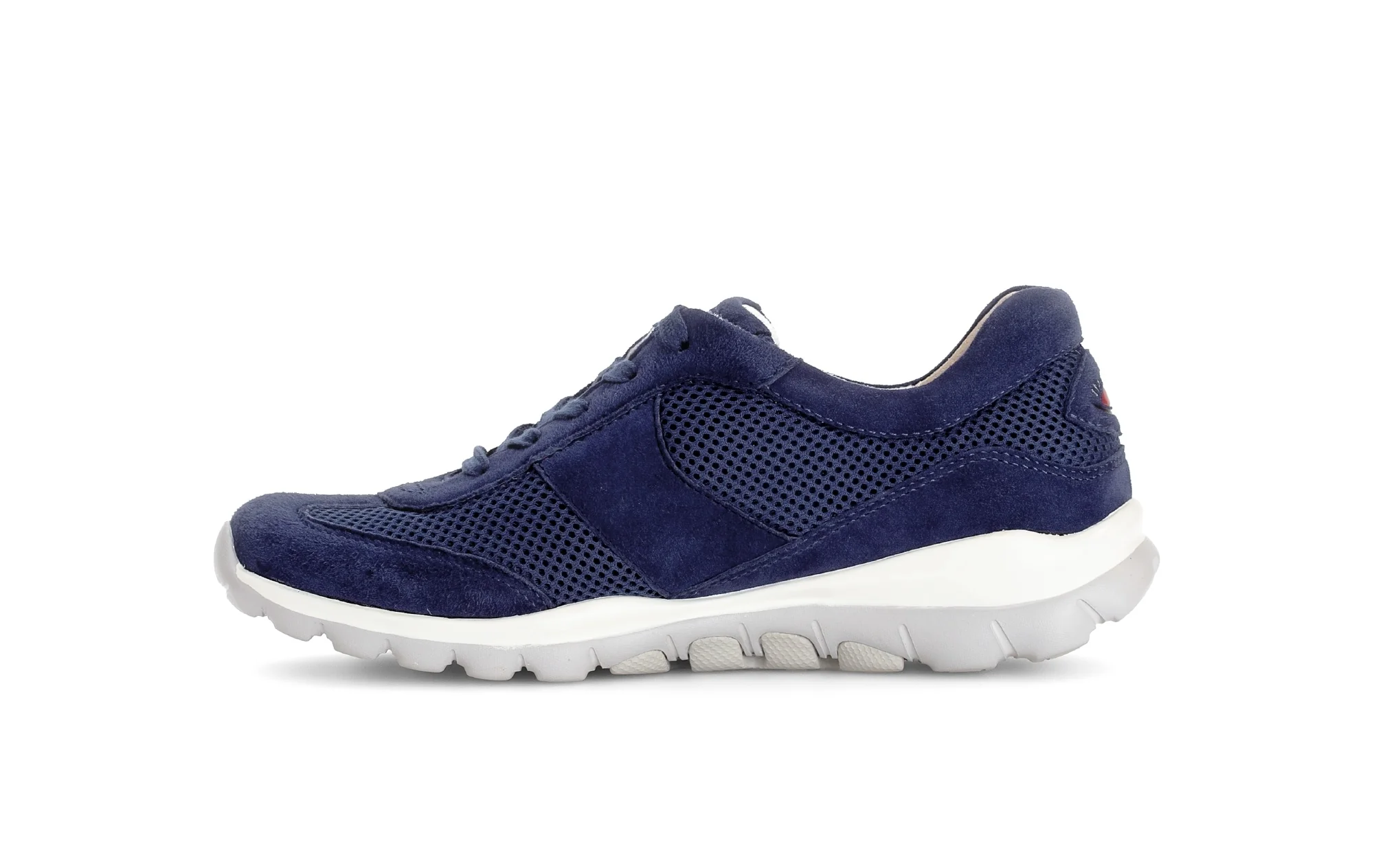 Baskets bleues en textile et cuir - Image 2