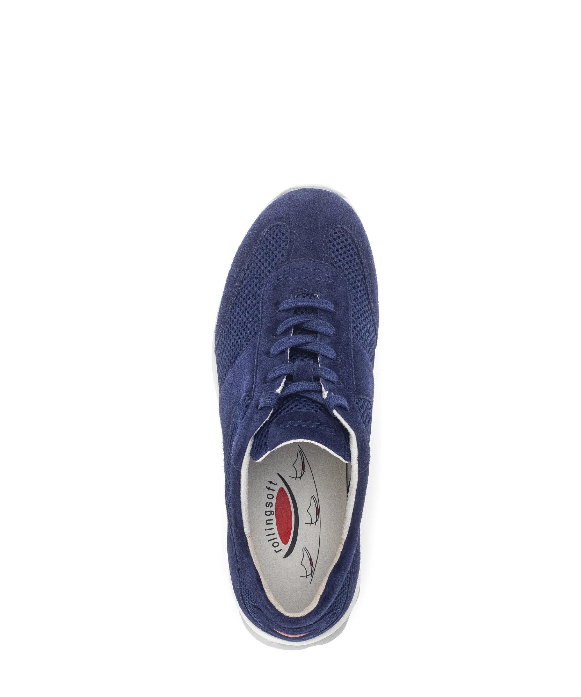 Baskets bleues en textile et cuir - Image 3