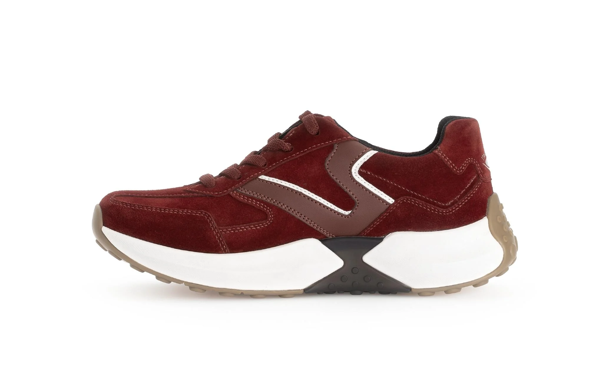 Baskets bordeaux en cuir - Image 2