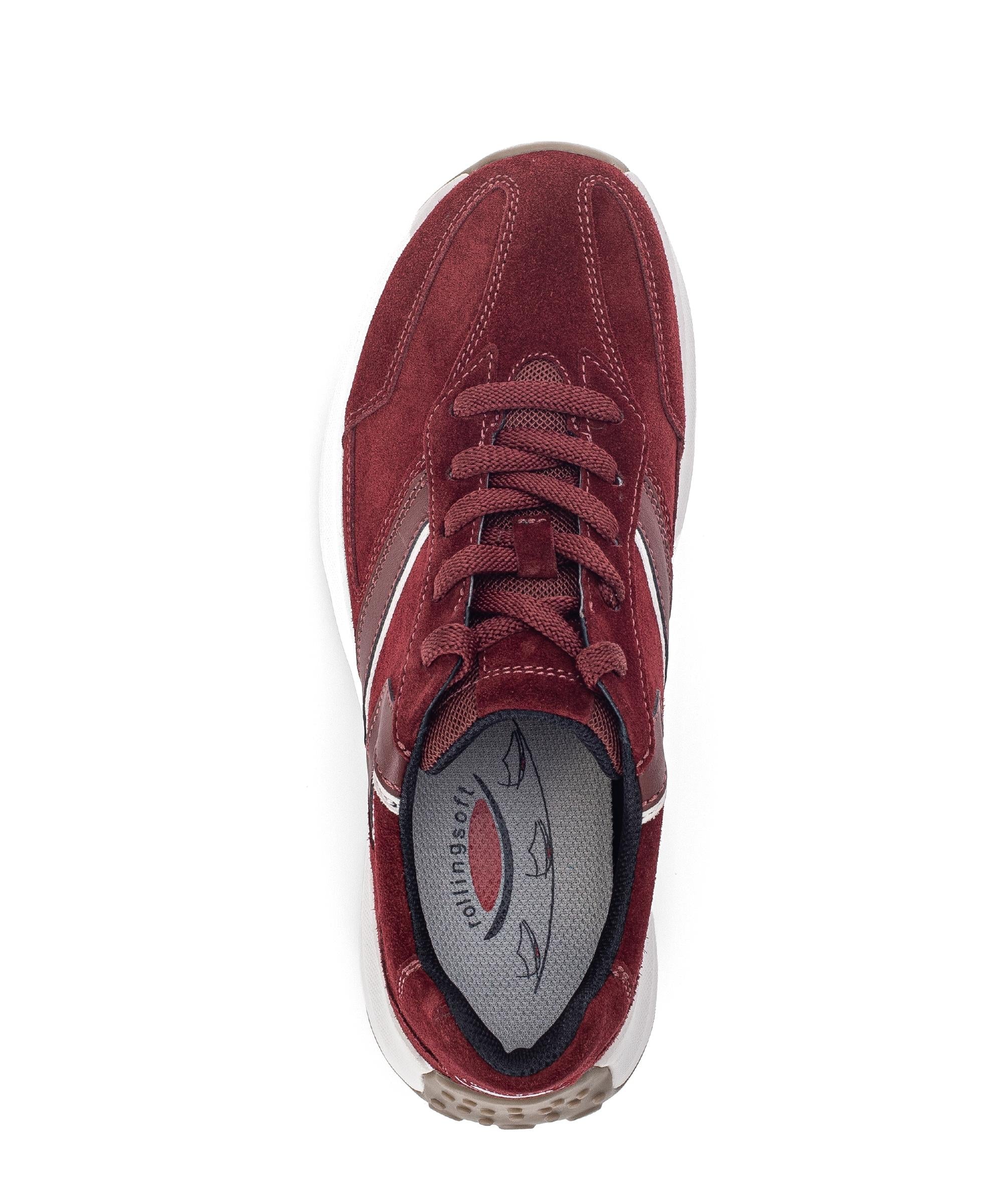 Baskets bordeaux en cuir - Image 3
