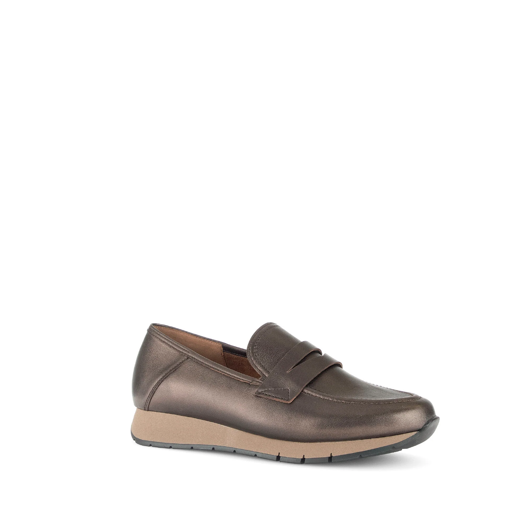 Mocassins bronze en cuir lisse - Image 3
