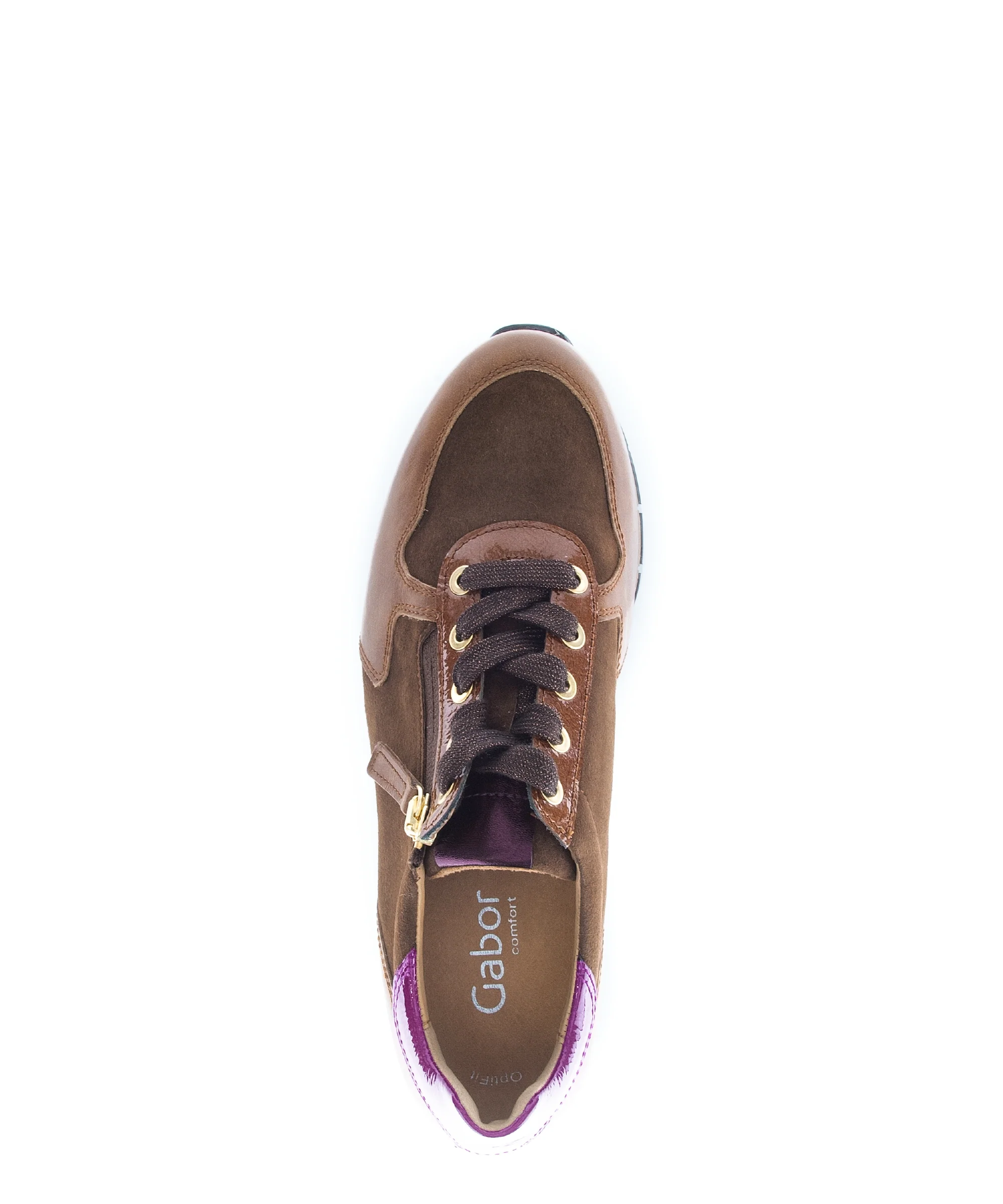 Baskets cognac en combinaison cuirs - Image 6