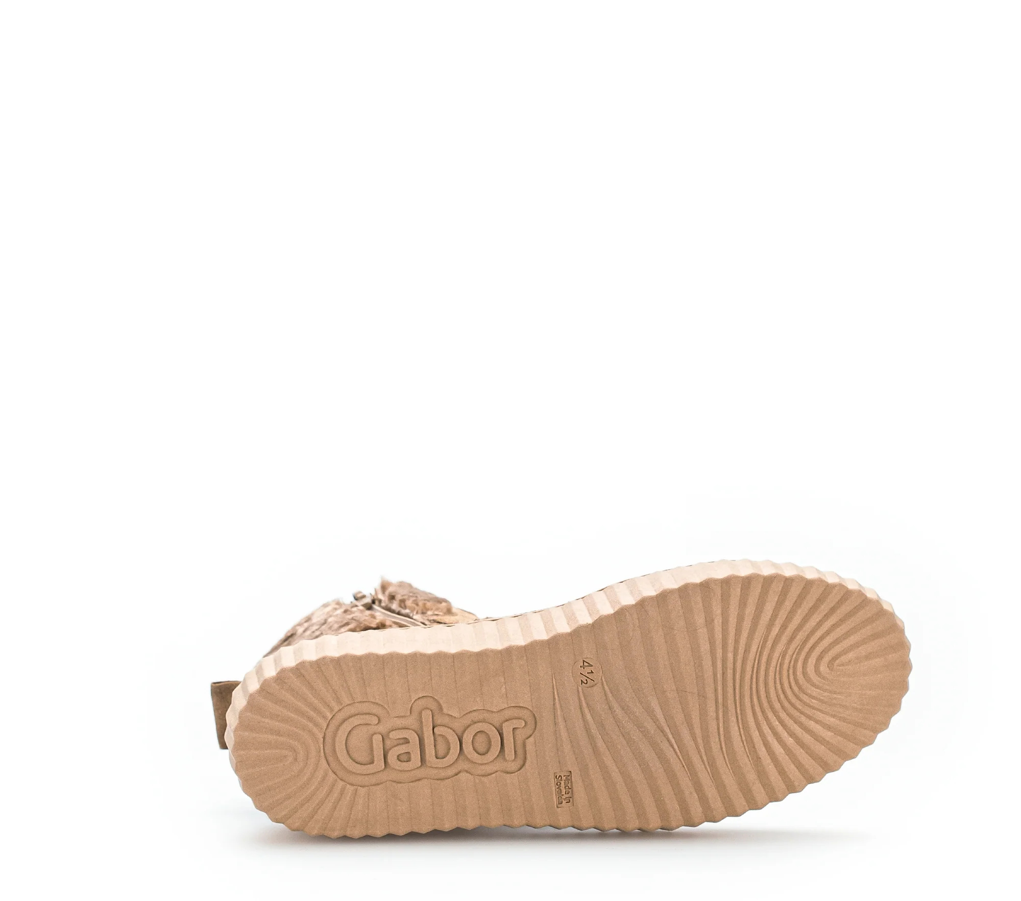 Baskets cognac en velours et fourrure - Image 7