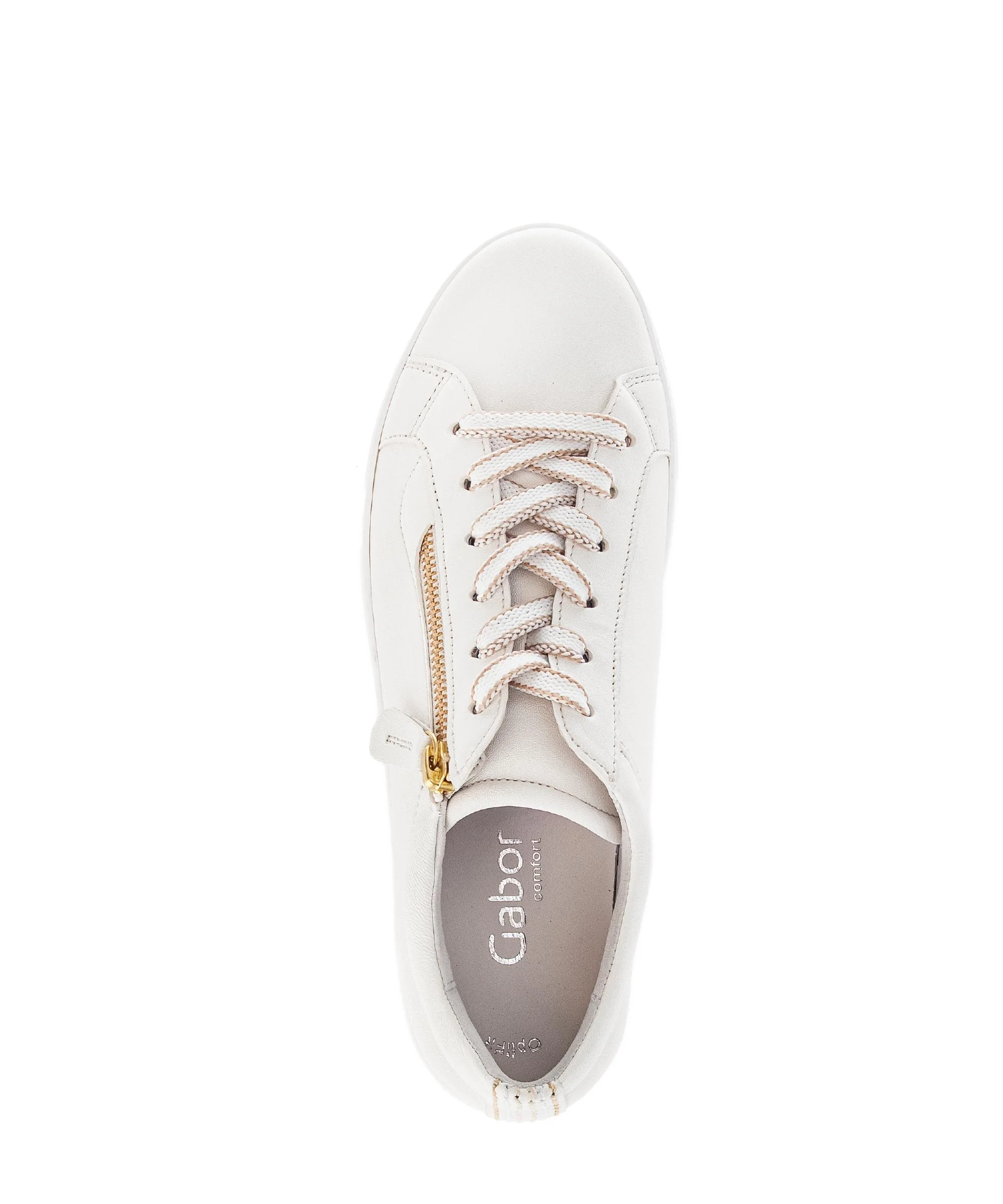 Baskets crème en cuir - Image 3