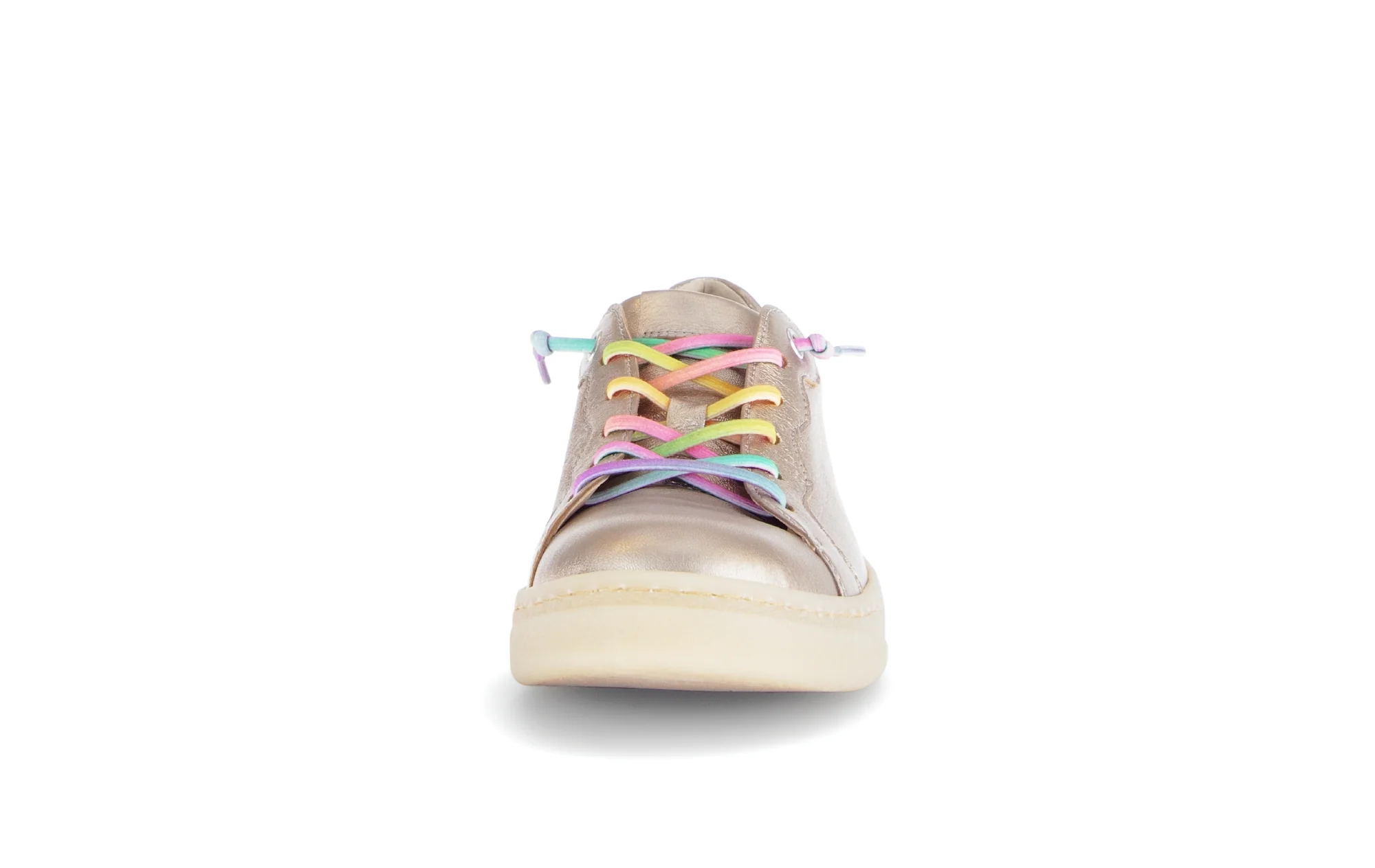 Baskets dorées en cuir lisse - Image 5