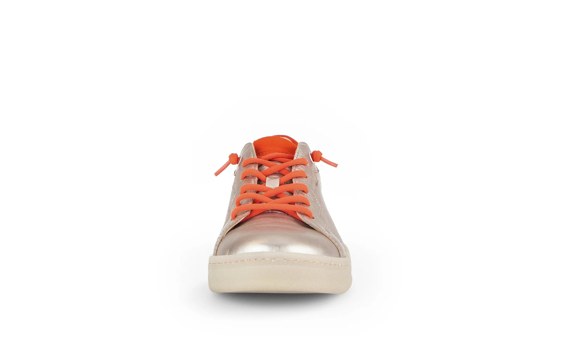 Baskets dorées/orange en cuir - Image 4