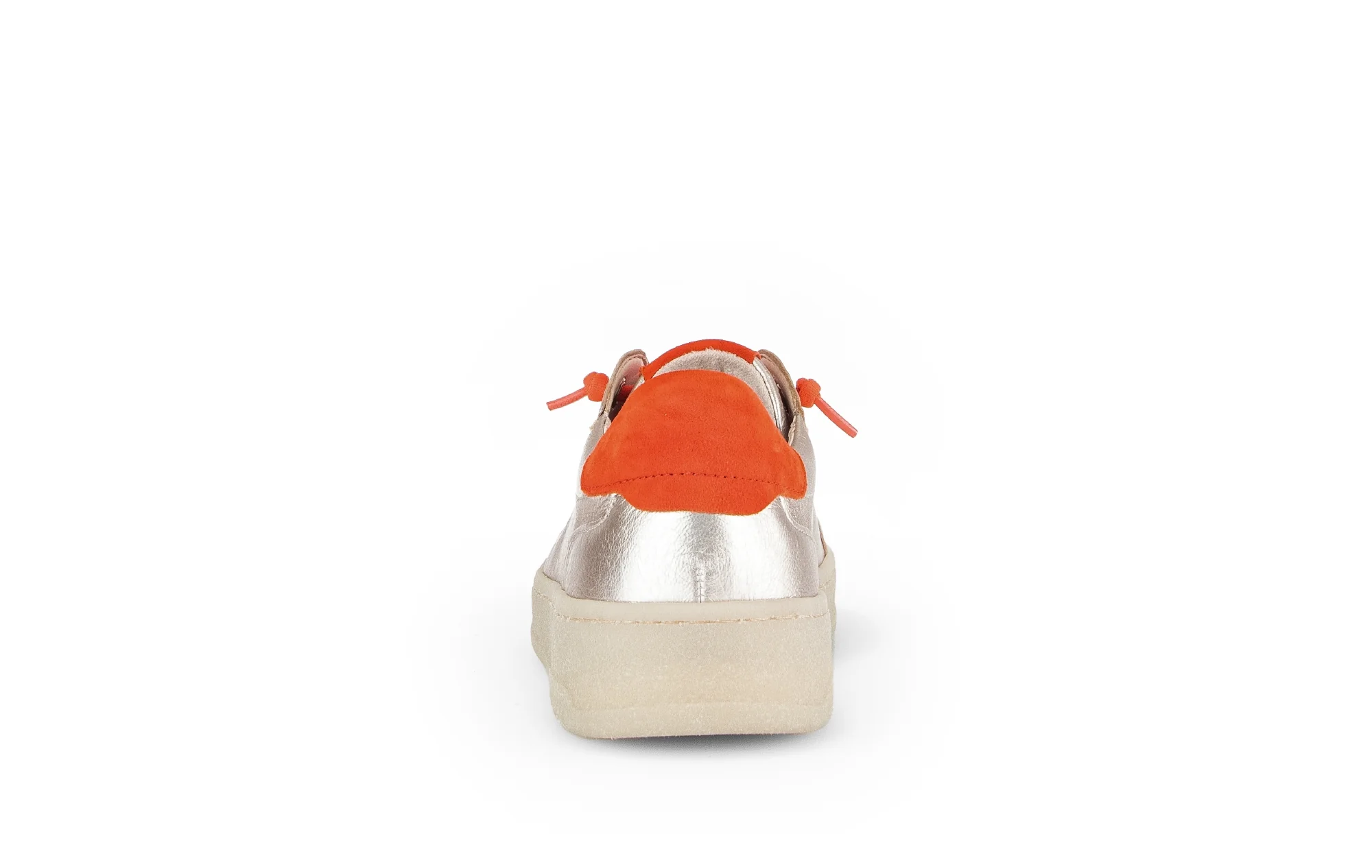 Baskets dorées/orange en cuir - Image 6