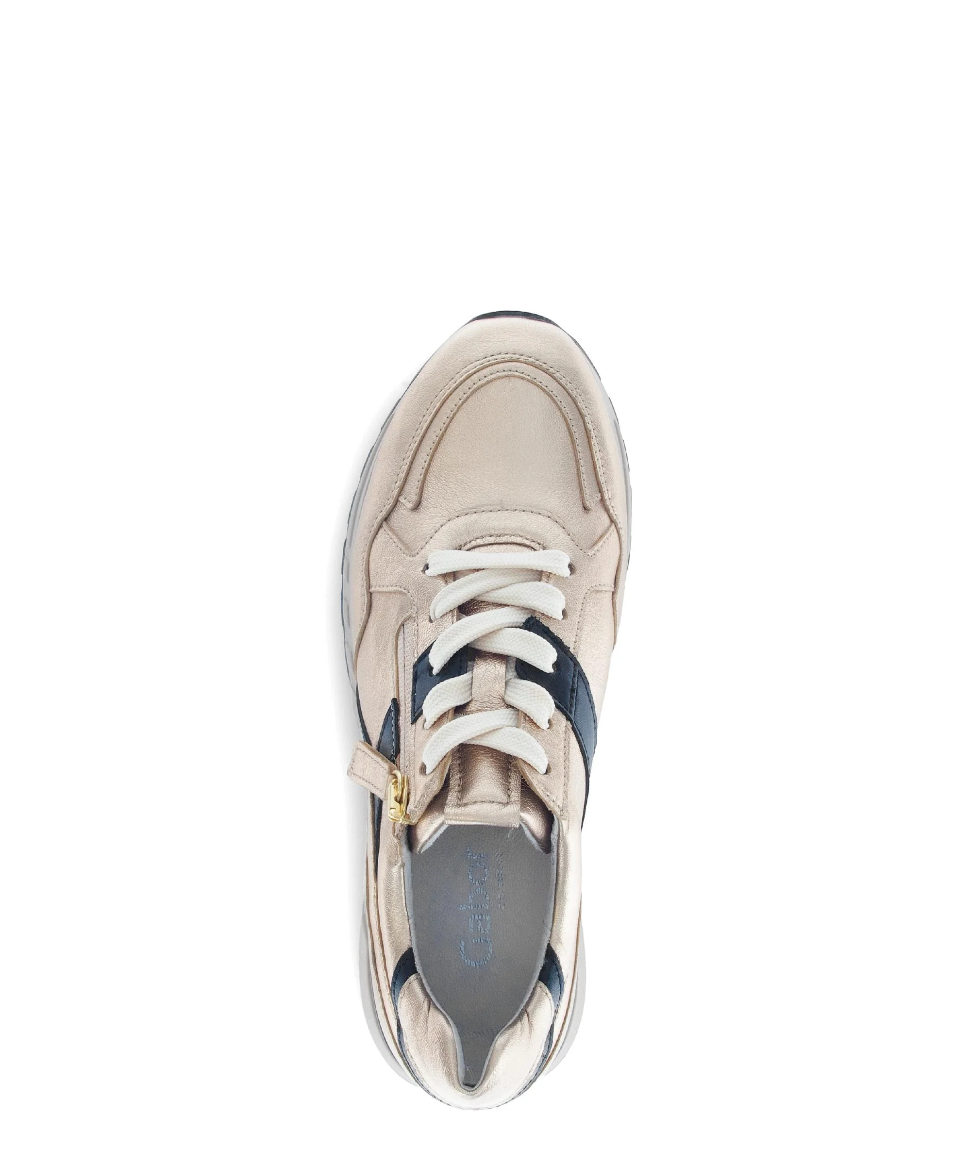 Baskets beiges en cuir lisse - Image 3