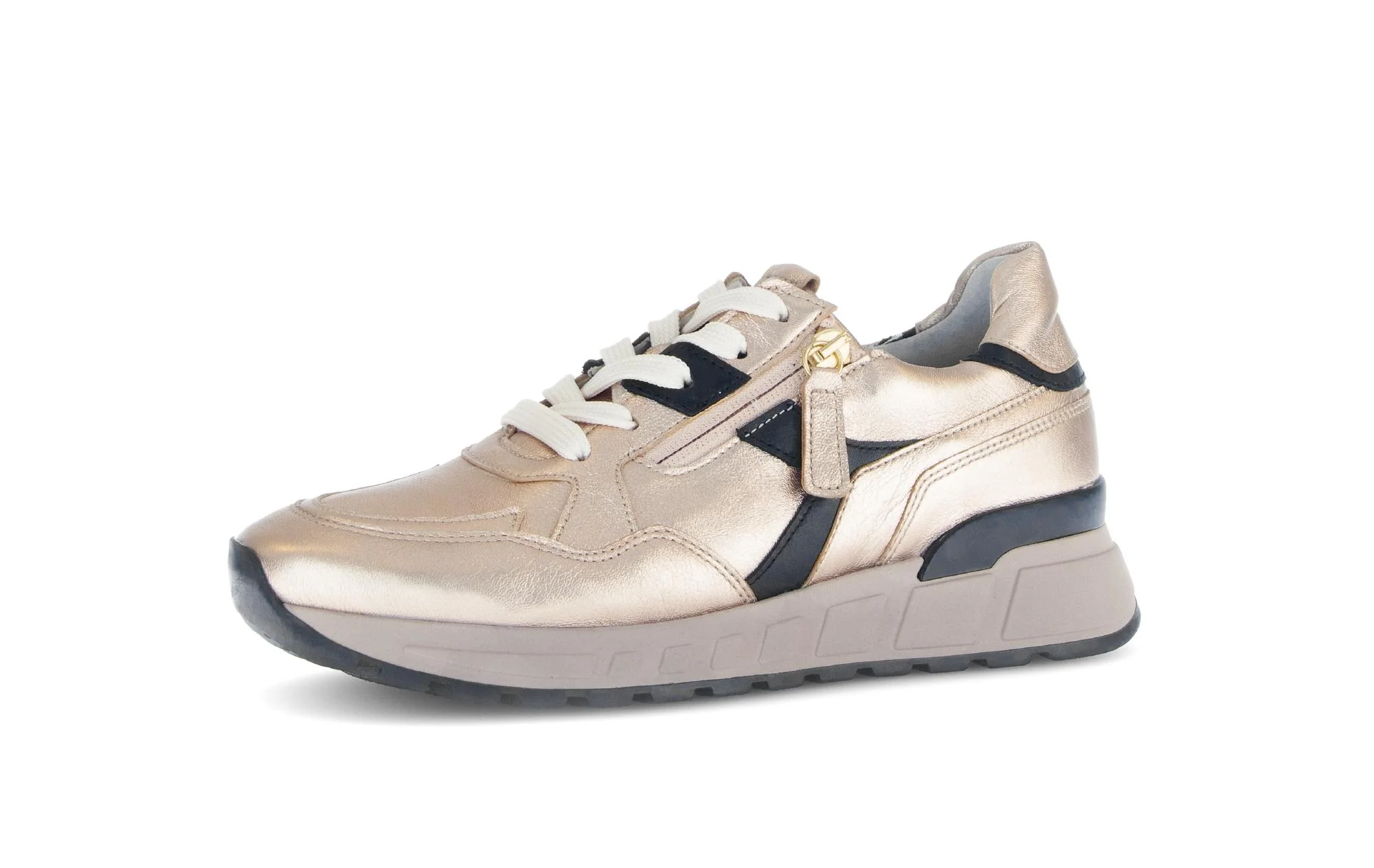 Baskets beiges en cuir lisse - Image 6