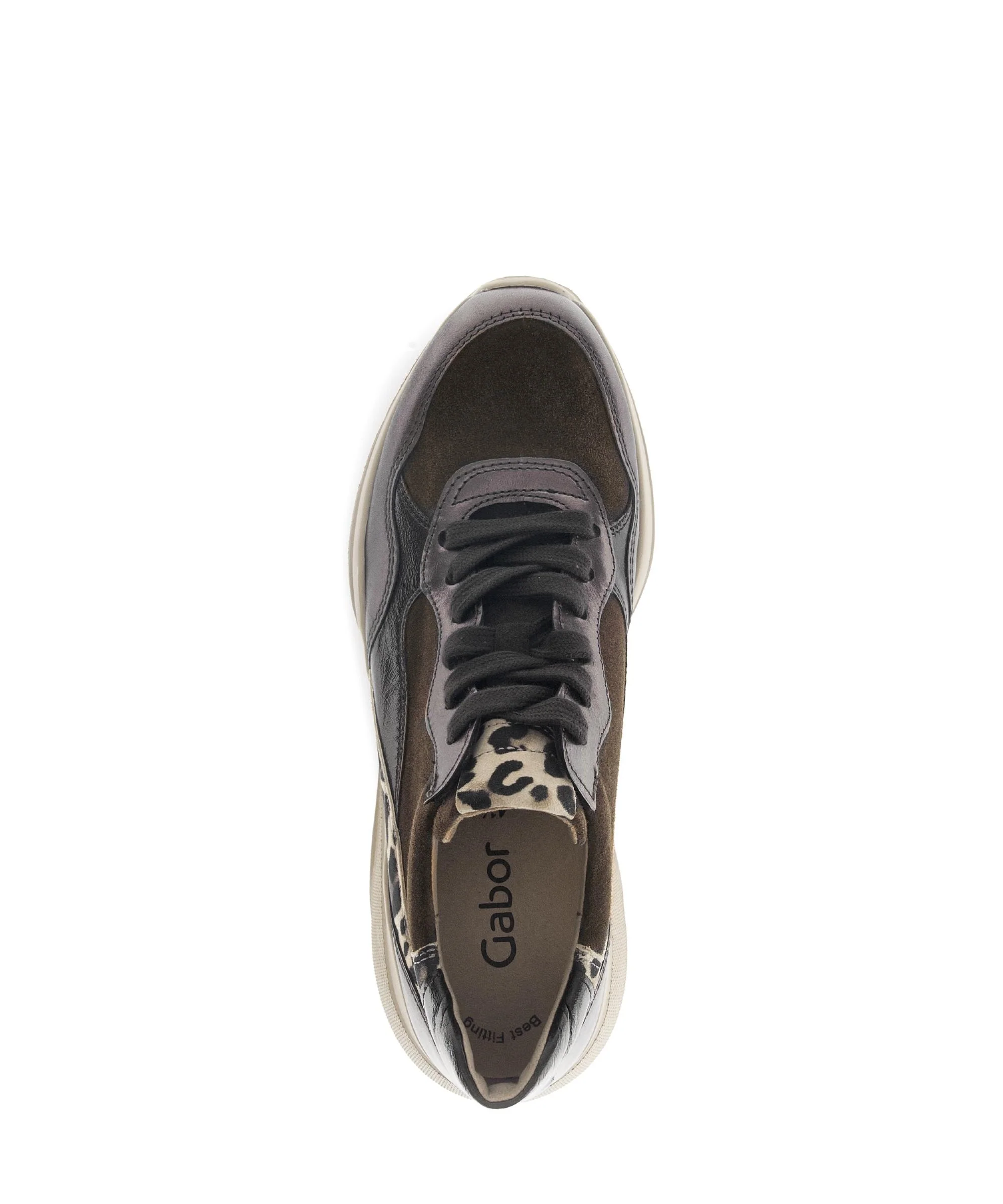 Baskets noires en cuir lisse - Image 3