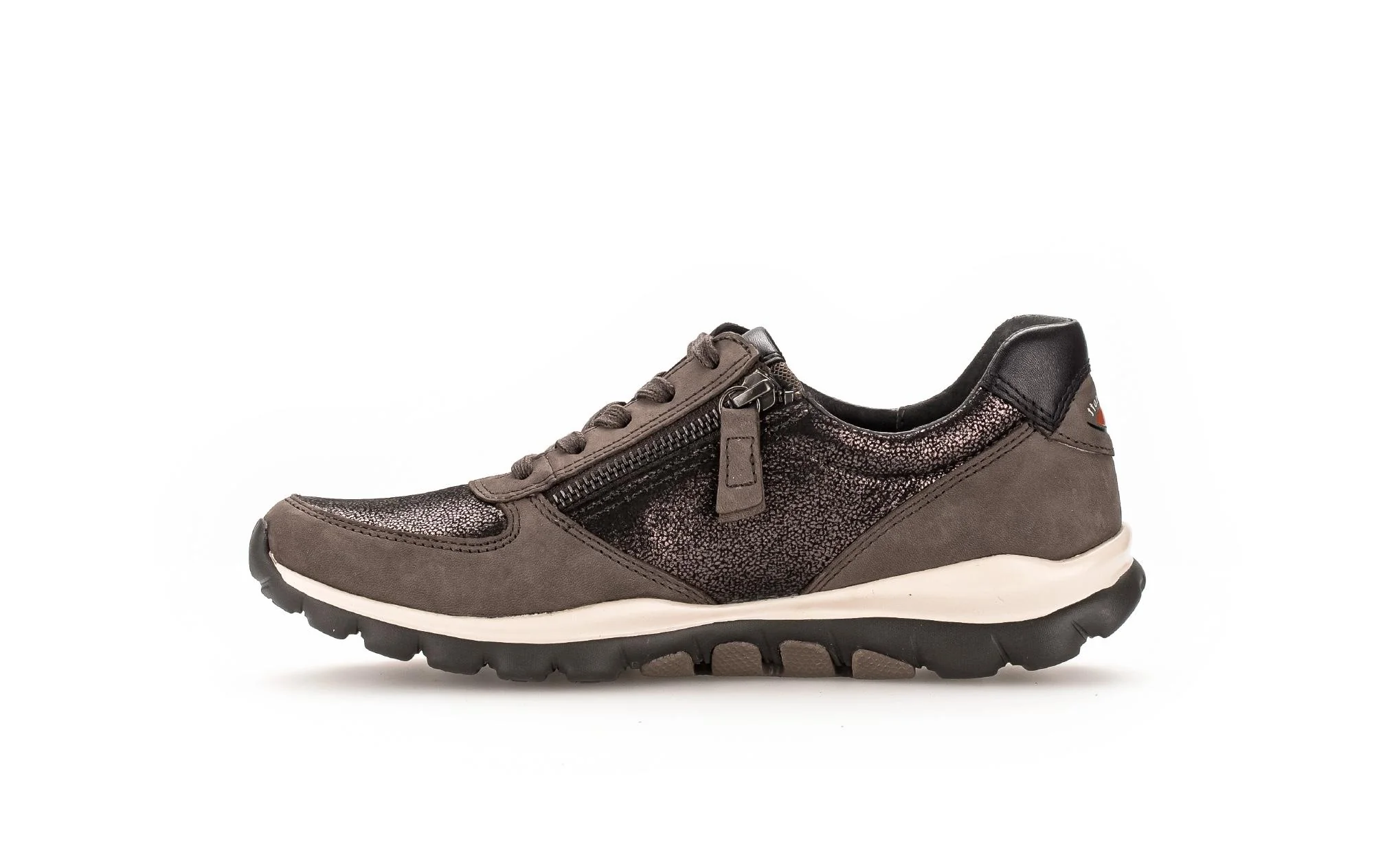 Baskets Rolling Soft taupes en Cuir et Nubuck - Image 2