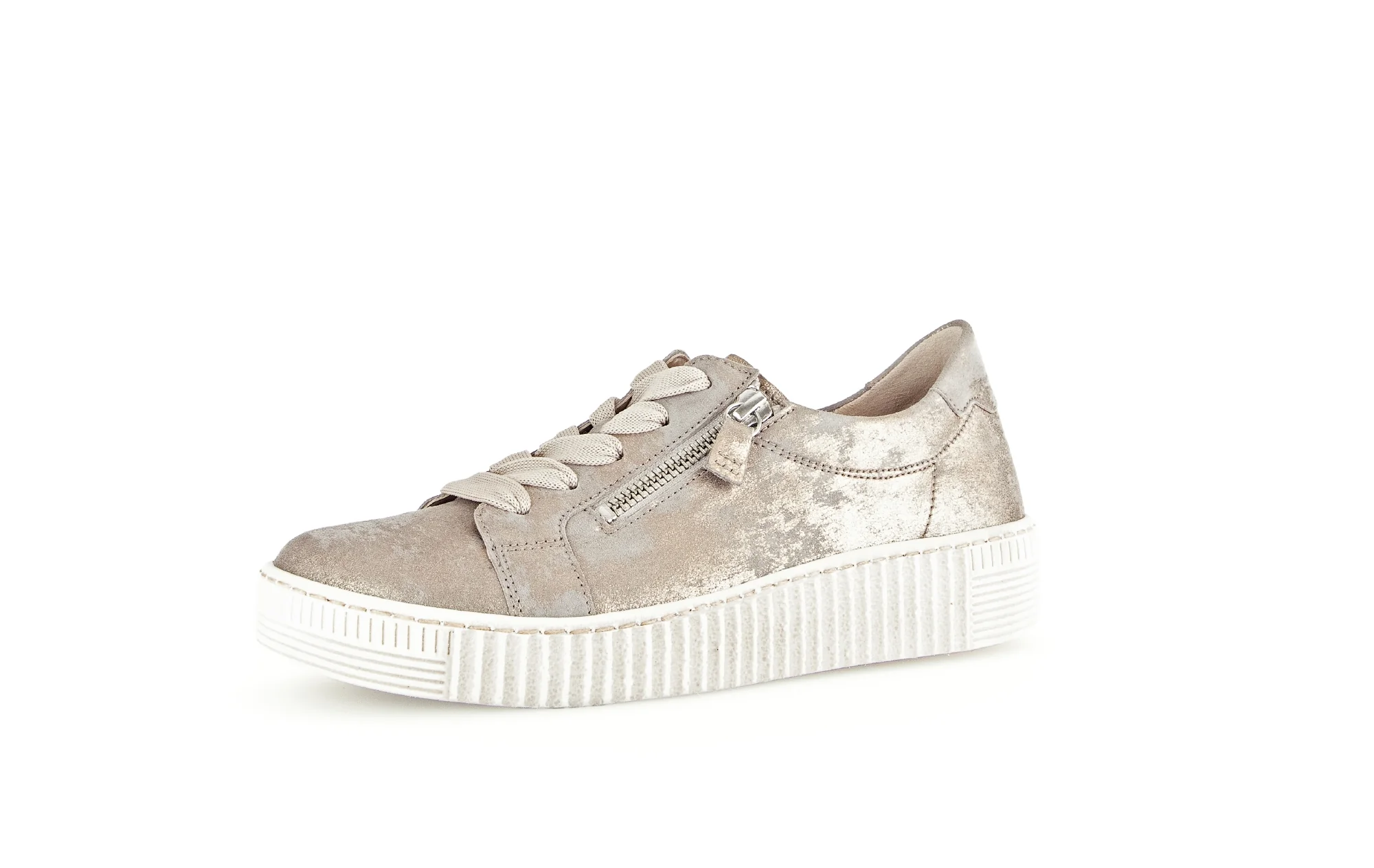 Baskets irrisées en cuir velours - Image 3