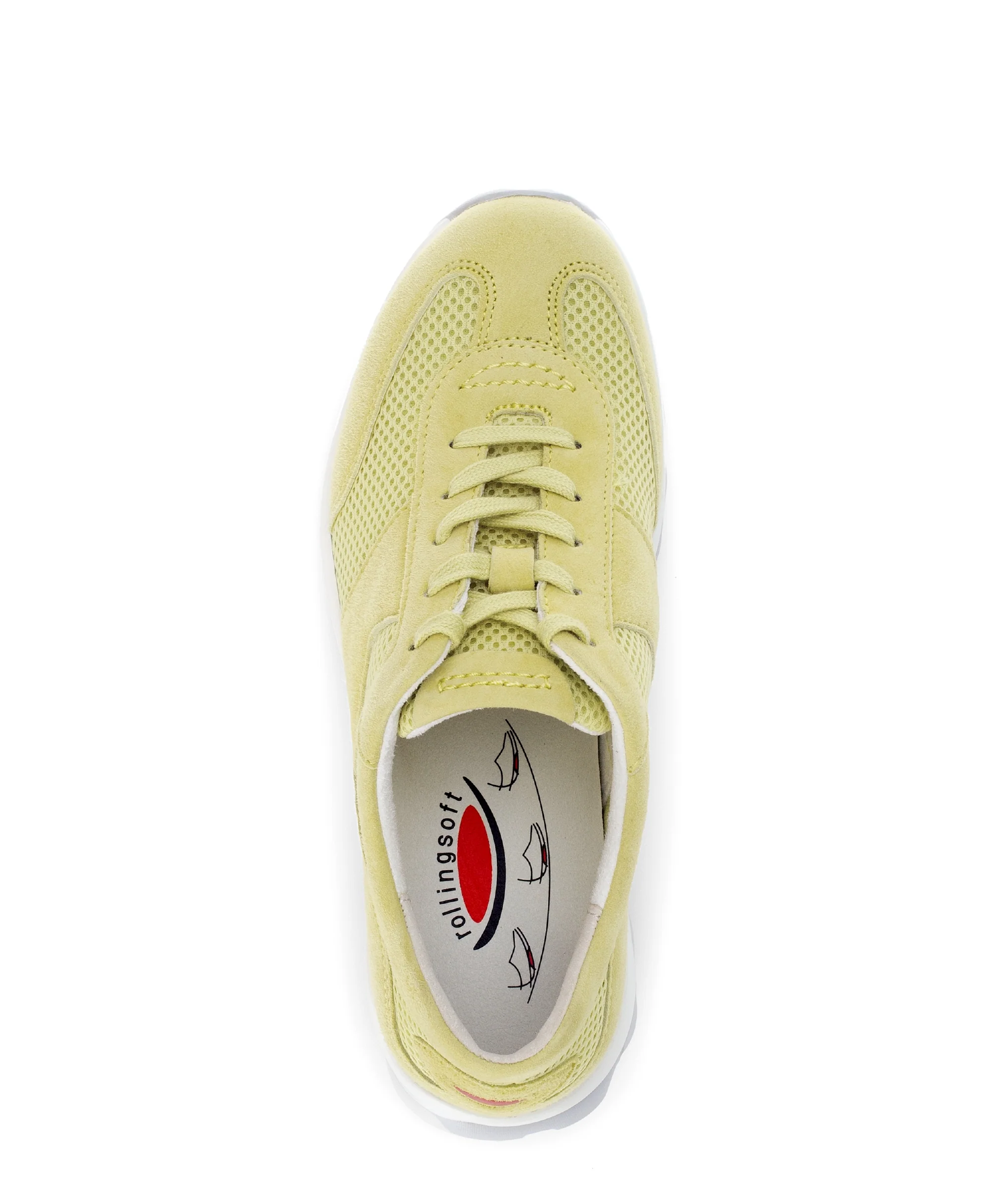 Baskets jaunes en combinaison Nubuck et textile - Image 3