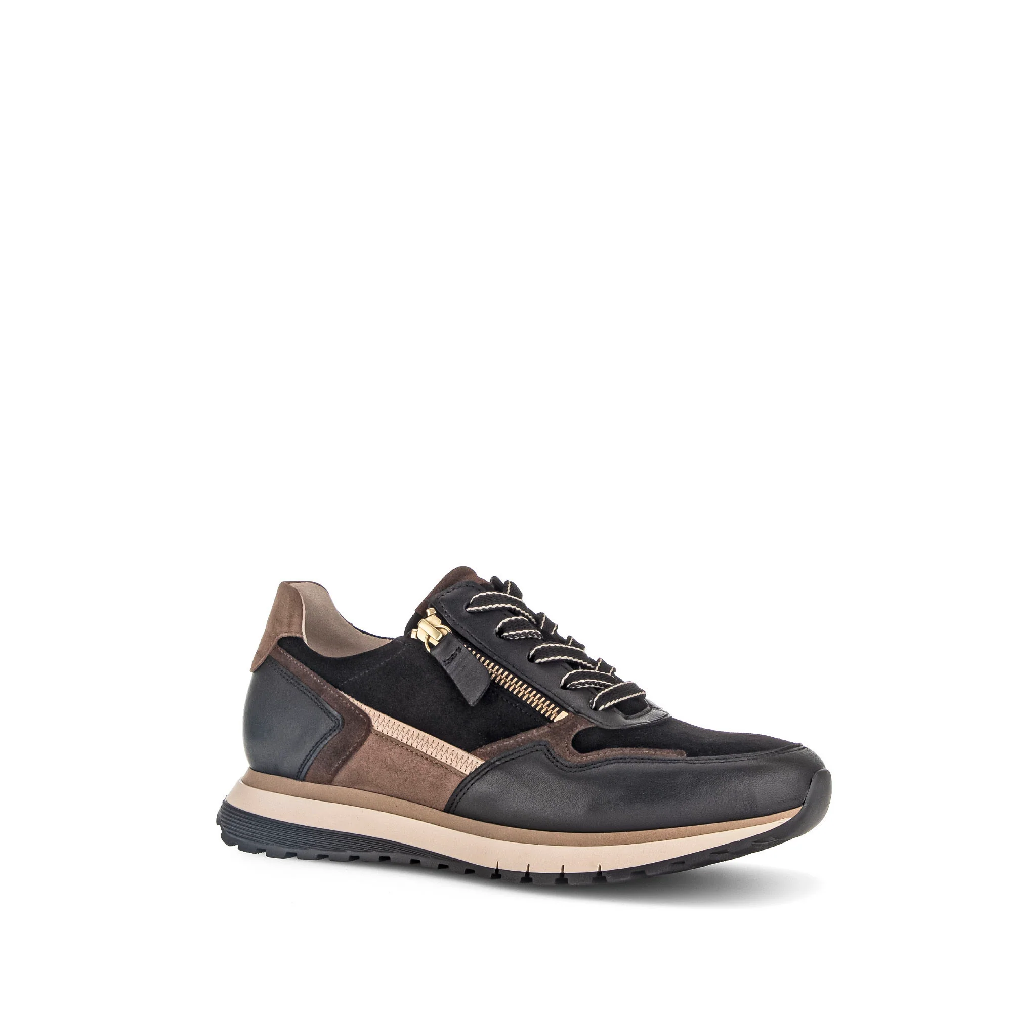Baskets marron en combinaison cuirs - Image 3