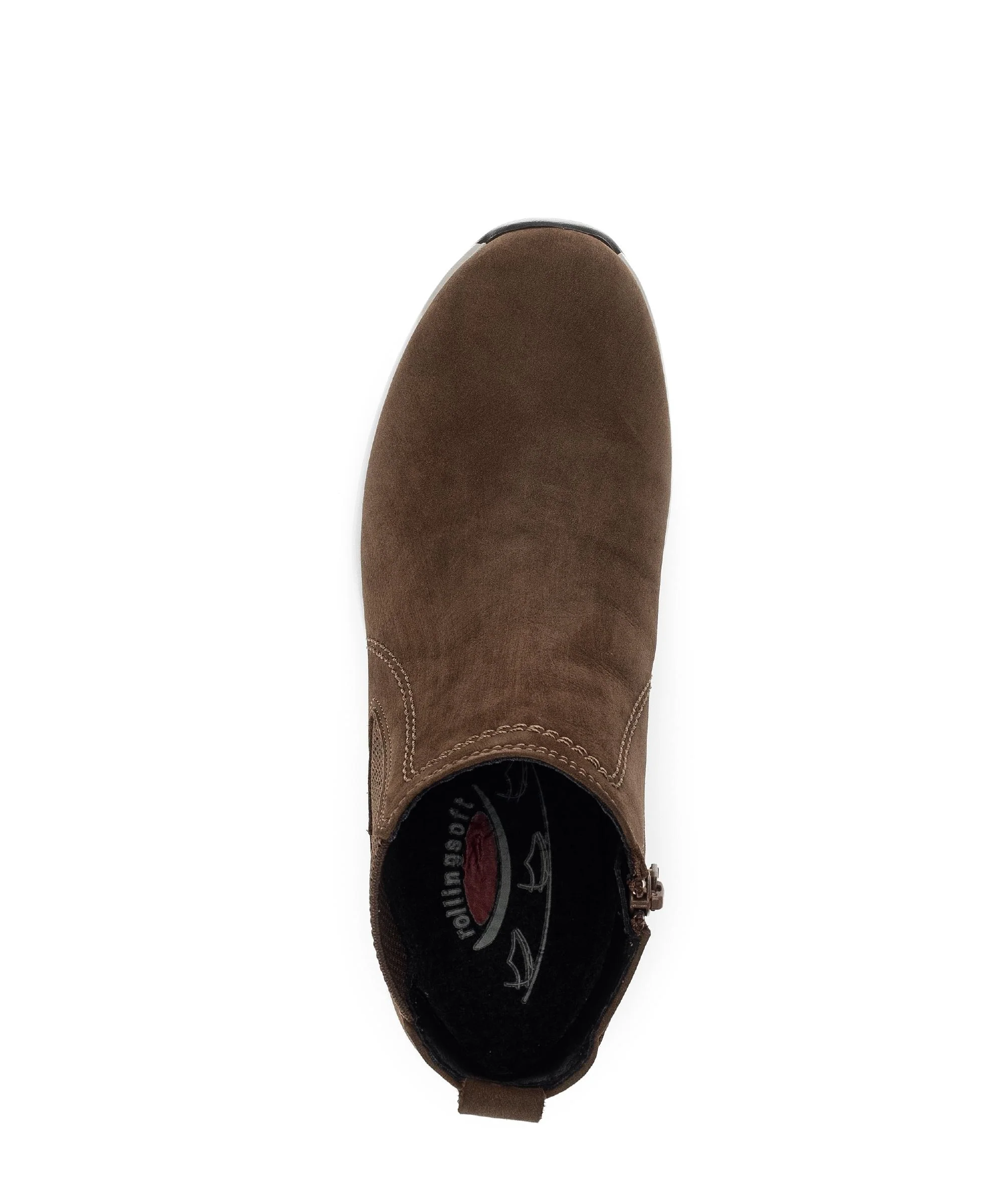 Bottines marron en cuir - Image 3