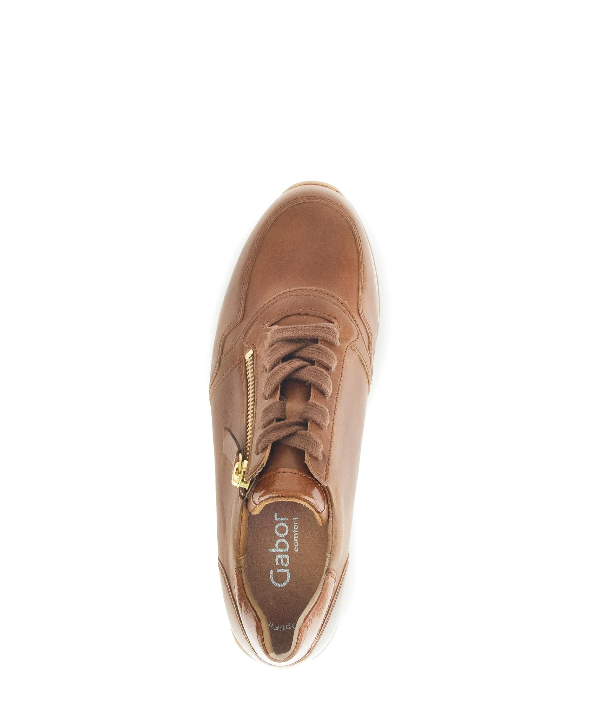 Baskets marron en cuir lisse - Image 3