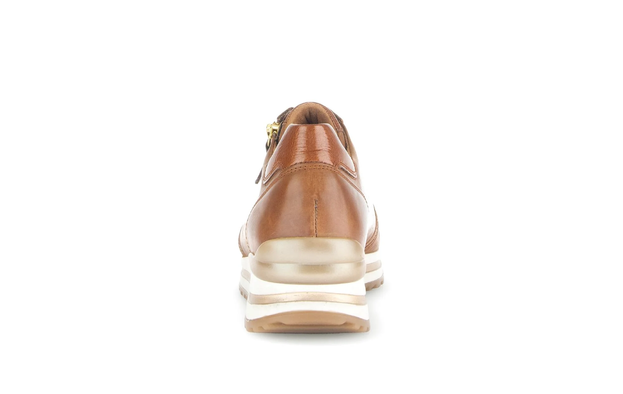 Baskets marron en cuir lisse - Image 4