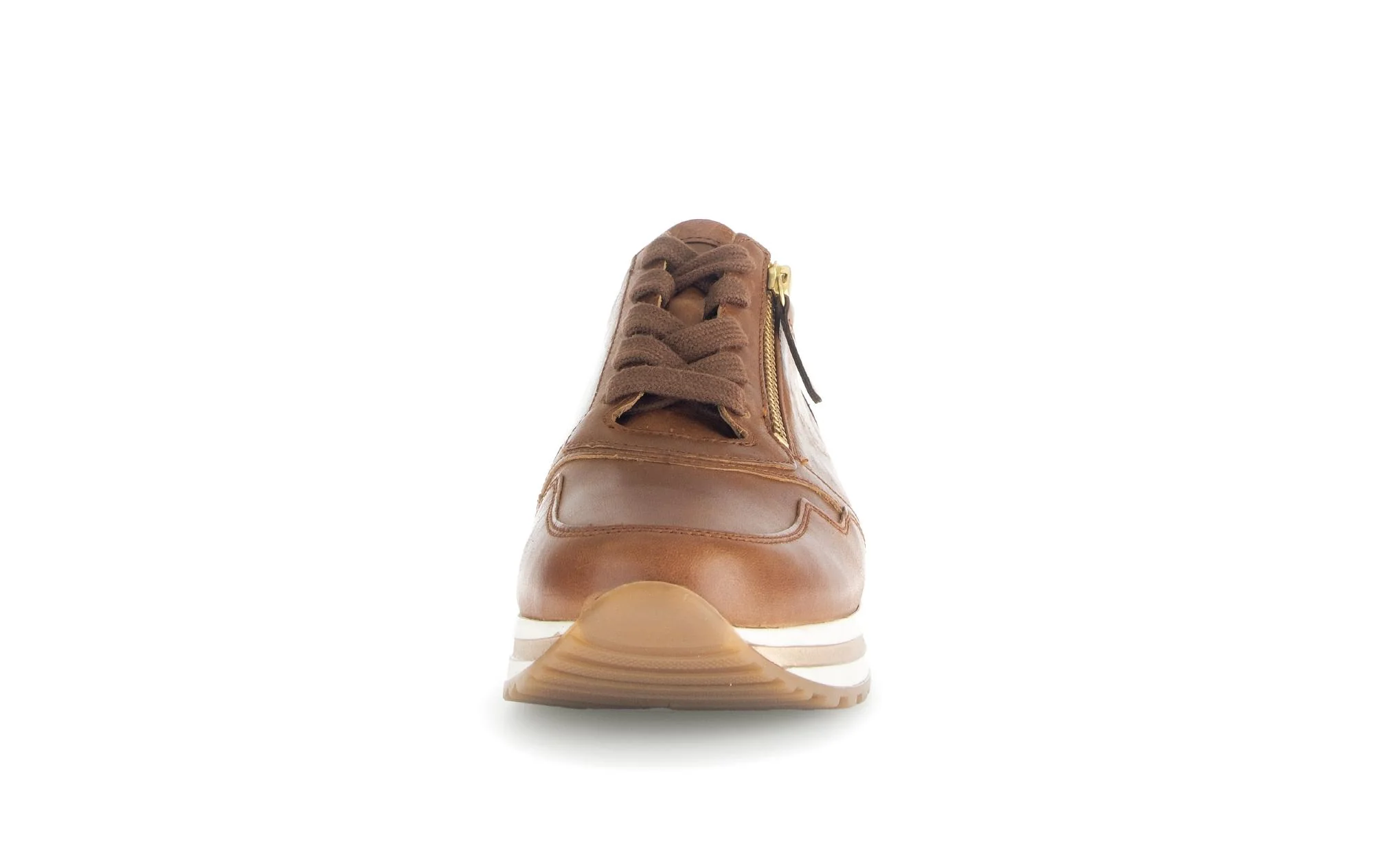 Baskets marron en cuir lisse - Image 5