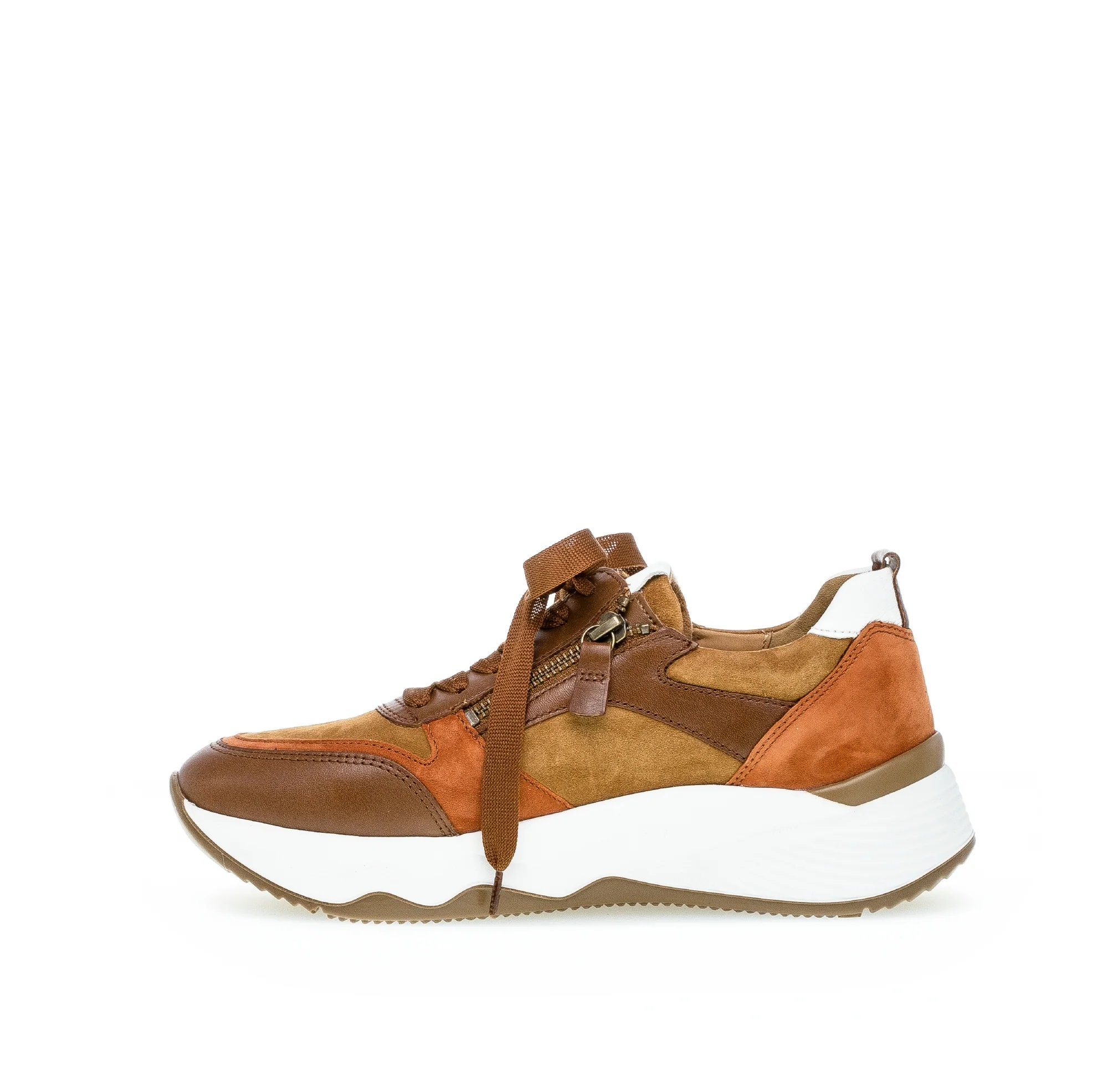 Baskets marron en cuir lisse - Image 2