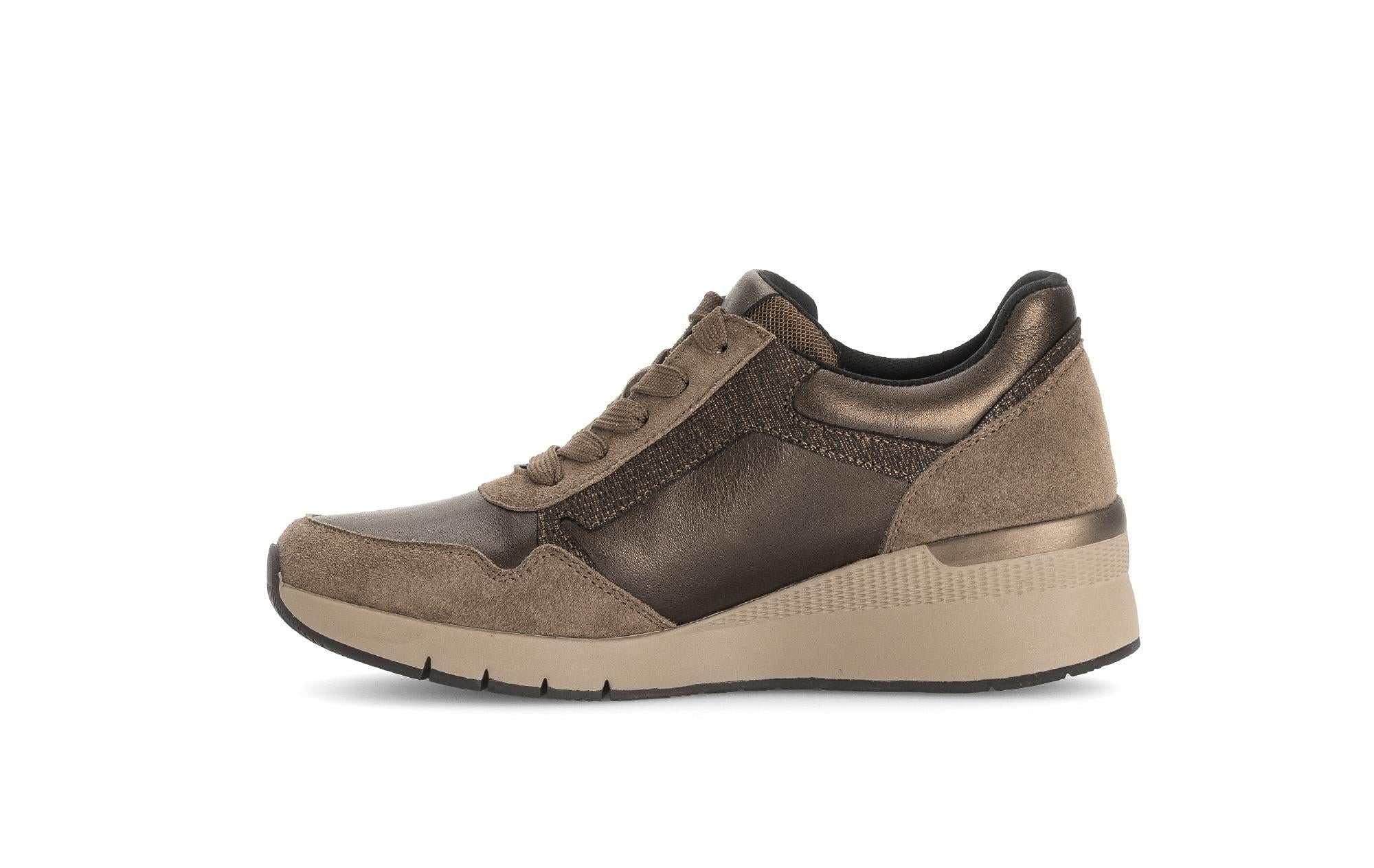 Baskets marron en cuir lisse - Image 2