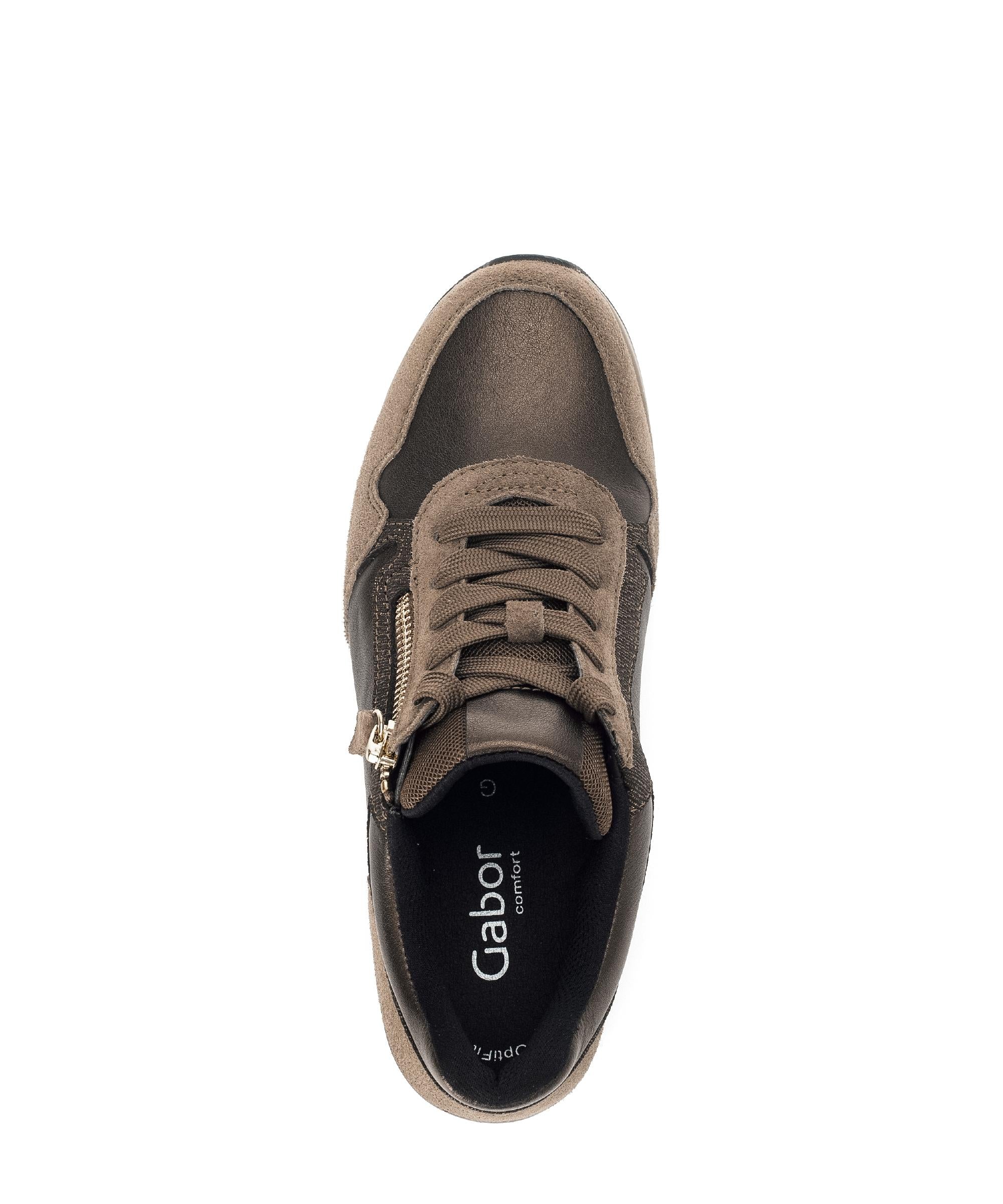 Baskets marron en cuir lisse - Image 3