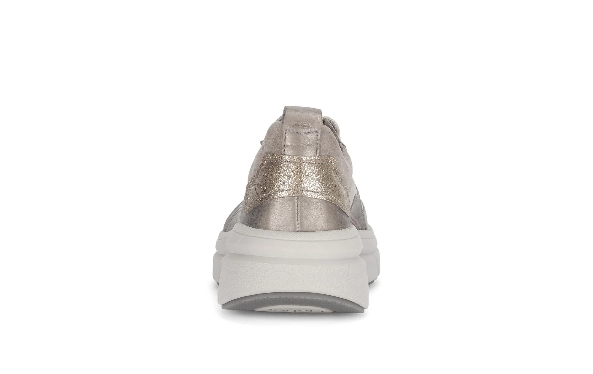 Baskets beige irisée en cuir lisse et nubuck - Image 4