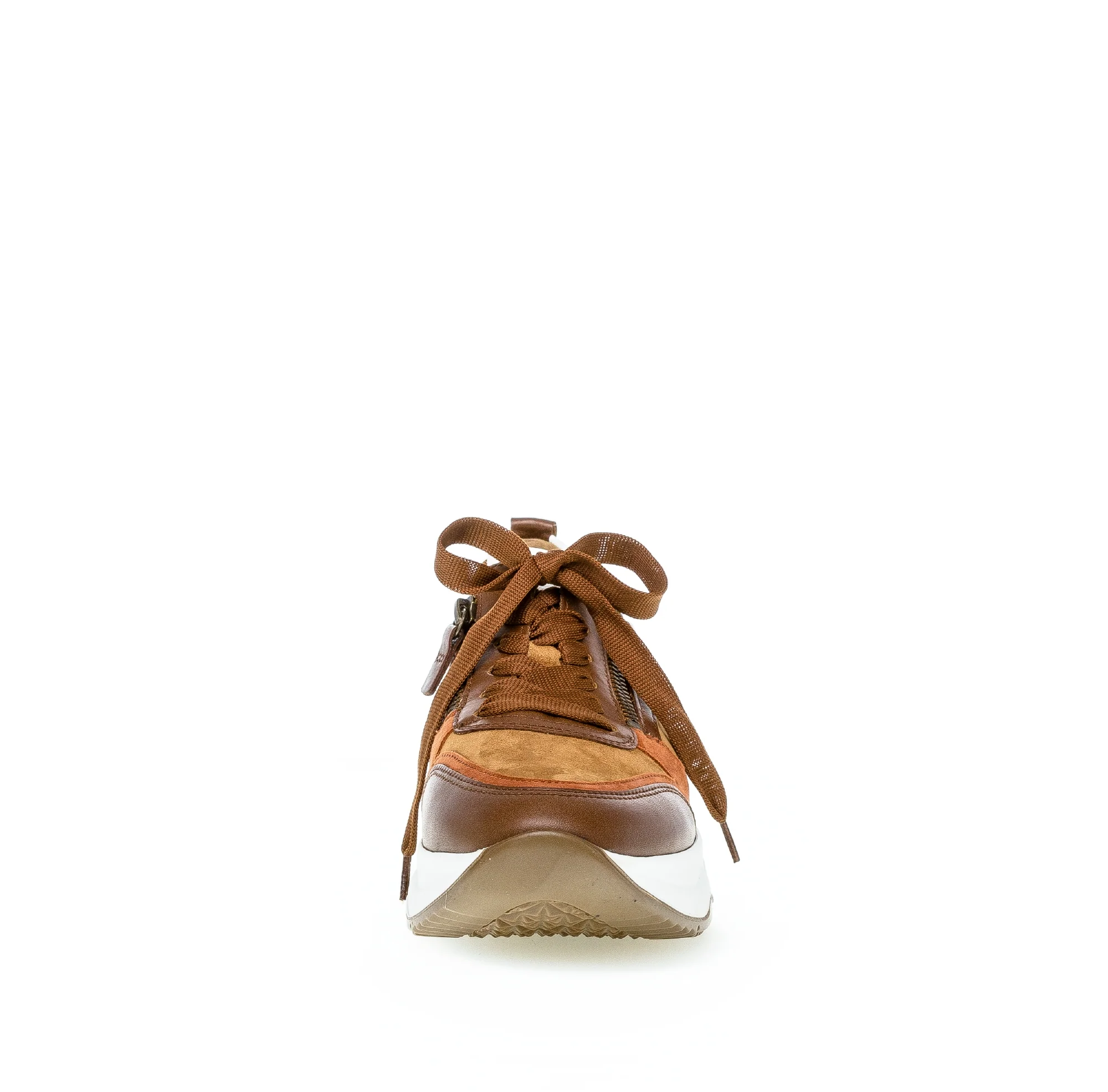 Baskets marron en cuir lisse - Image 5