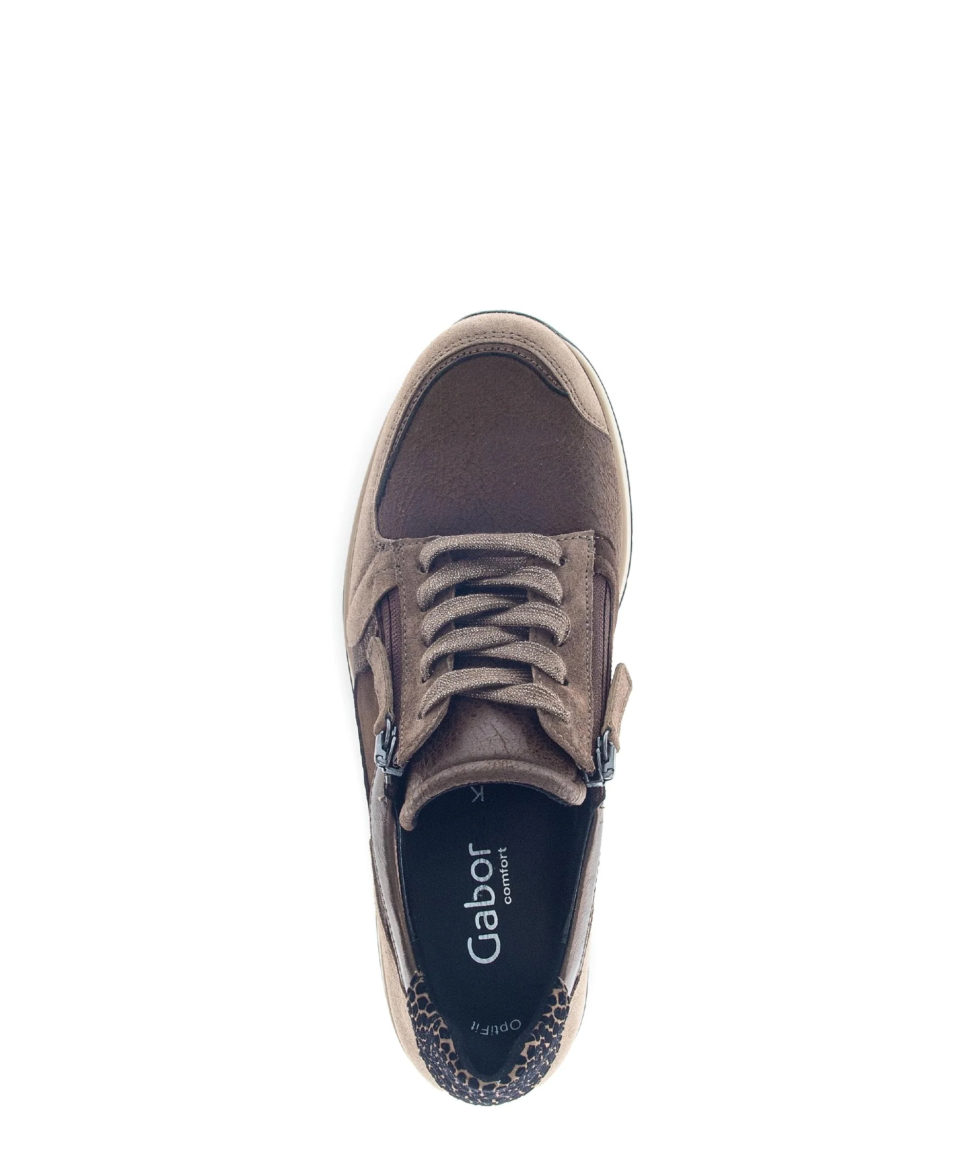 Baskets marron en Textile et Nubuck (adaptées Hallux Valgus) - Image 3
