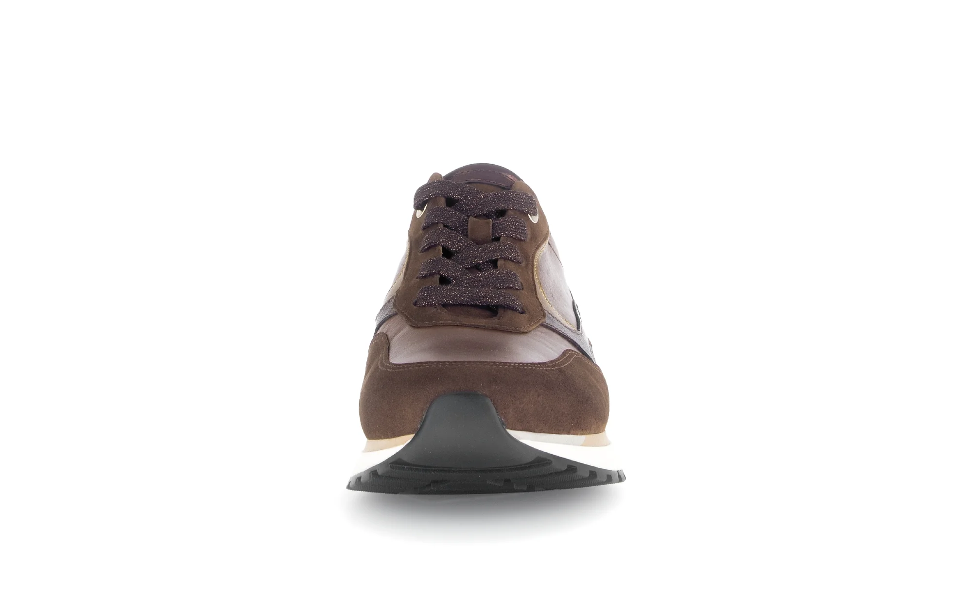 Baskets marrons en combinaison cuirs - Image 4