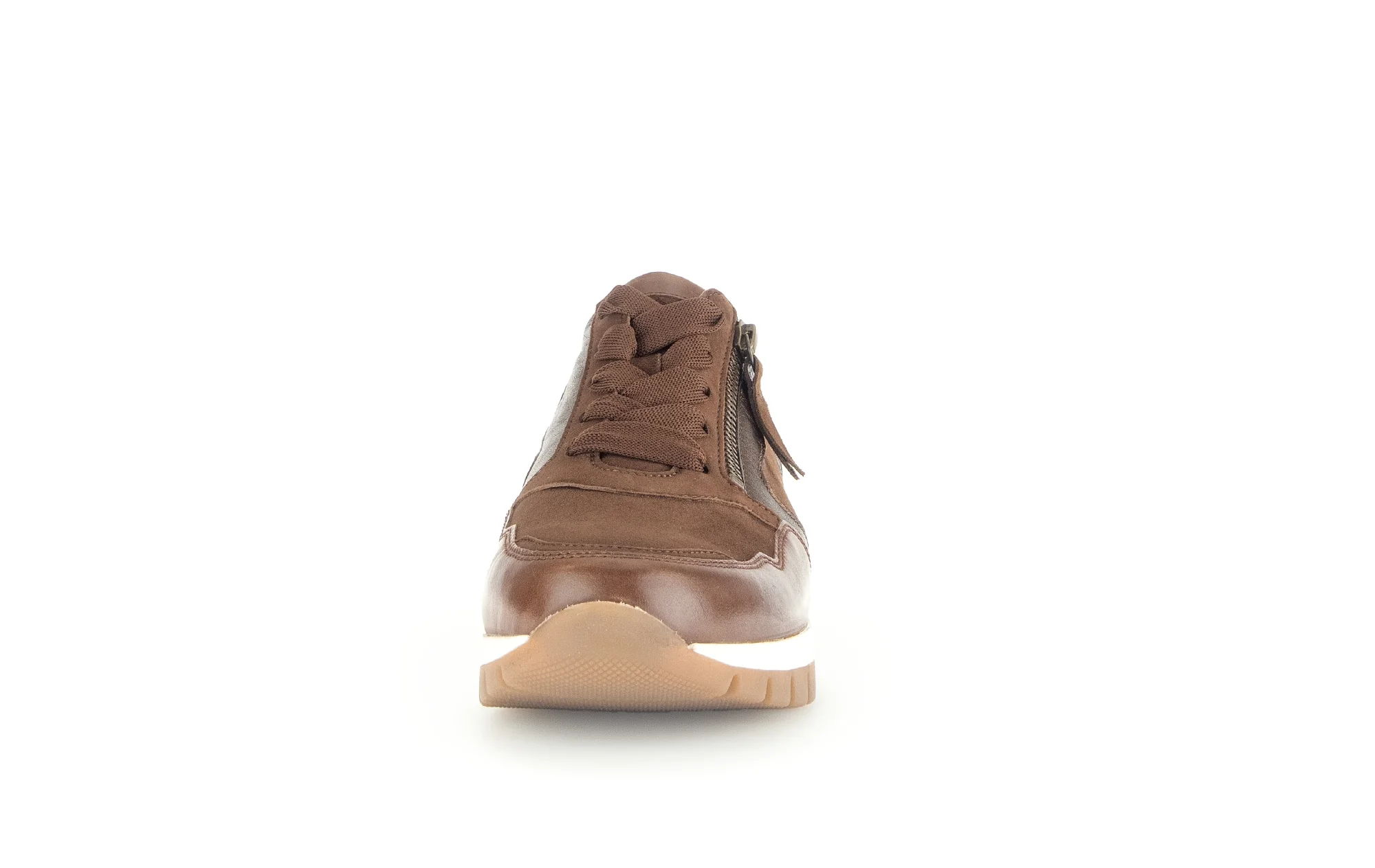 Baskets marrons en combinaison cuirs - Image 4
