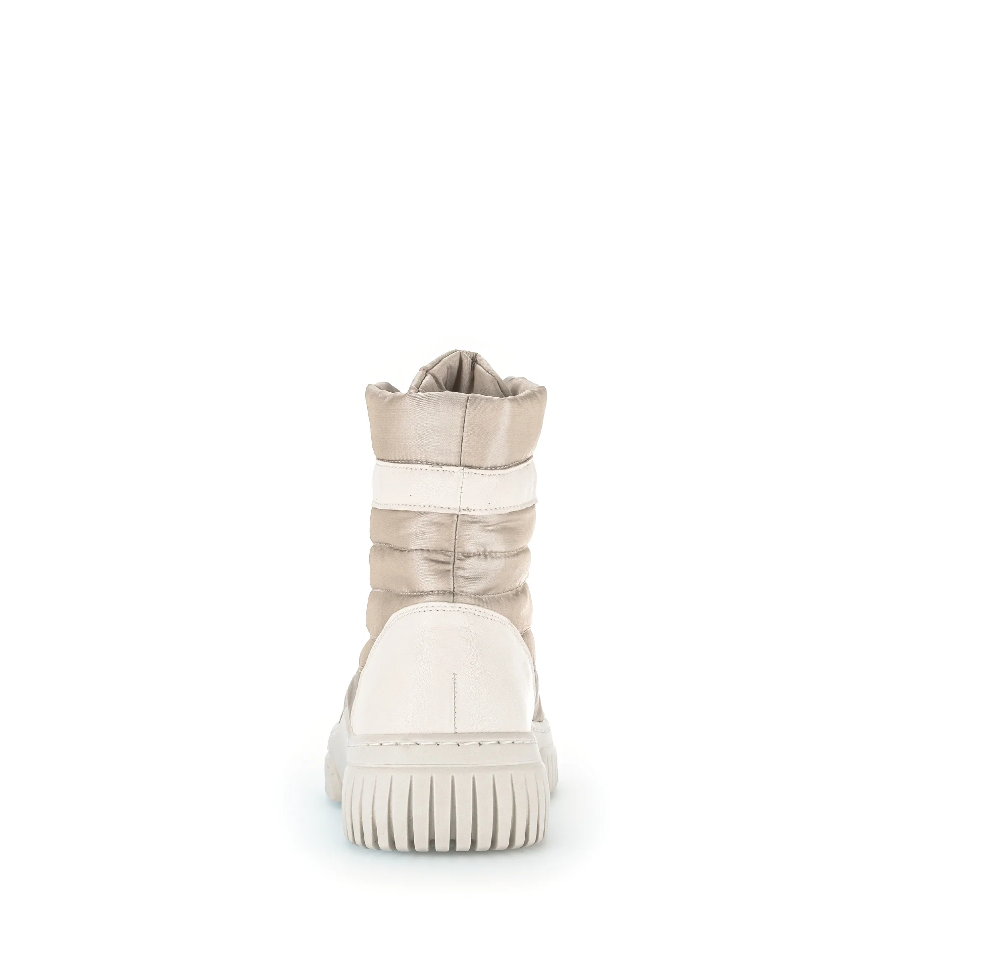 Baskets montantes beiges en cuir - Image 3