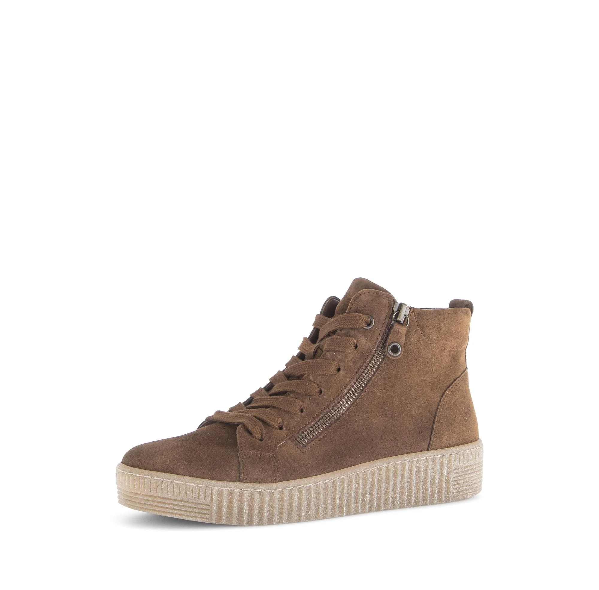 Baskets montantes marron en cuir - Image 6
